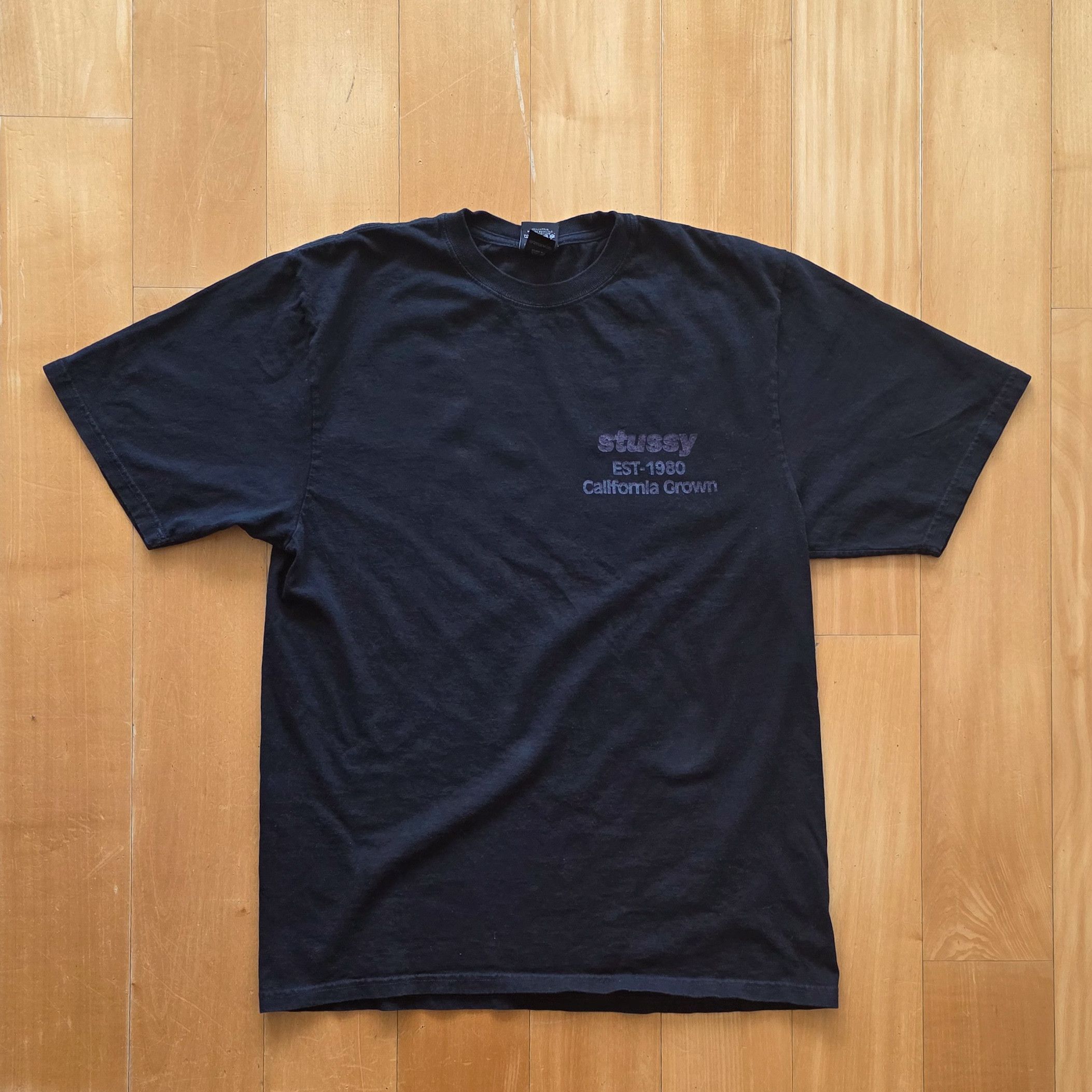 STUSSY California Grown tee tシャツ XL Stussy California Grown Pigment Dyed Tee Black メンズ - SS24