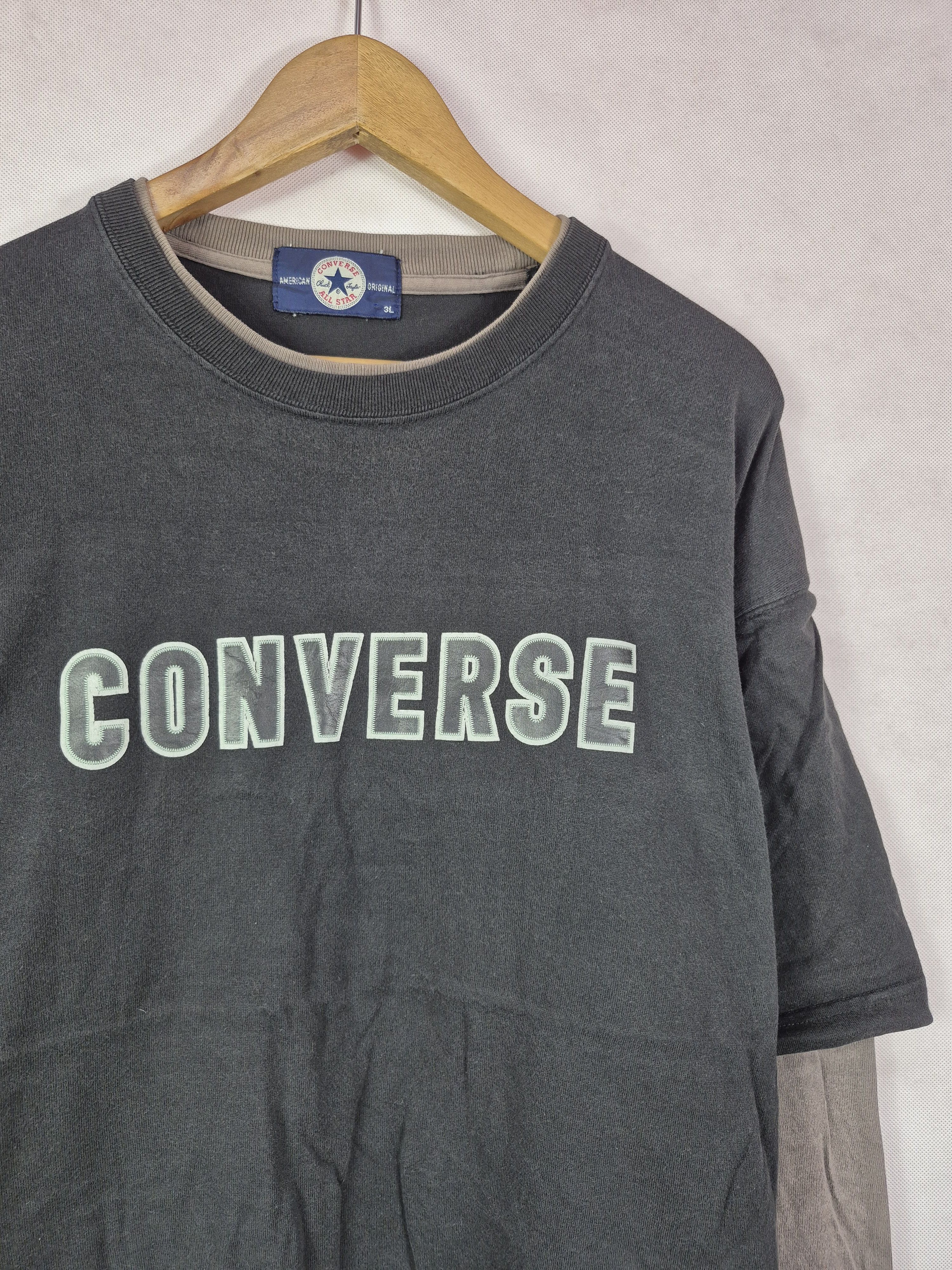 Converse 🔥 Converse Double Sleeve Y2K Skate Streetwear Tee Size US XL / EU 56 / 4 - 2 Thumbnail