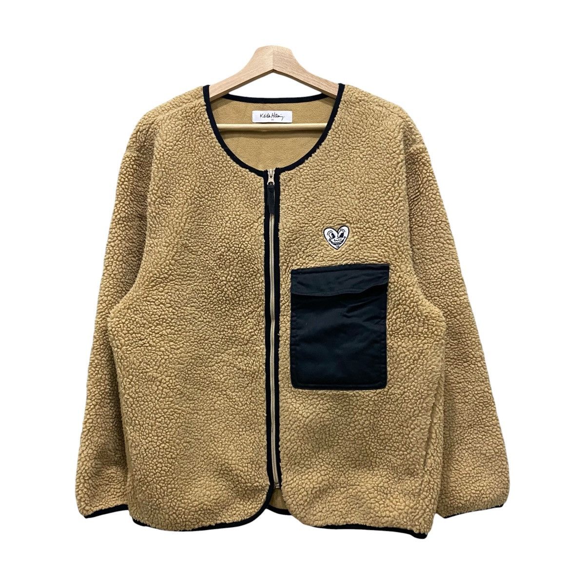Keith Haring Keith Haring Pop Art Sherpa Fleece Jacket Camel L Size US M / EU 48-50 / 2 - 1 Thumbnail