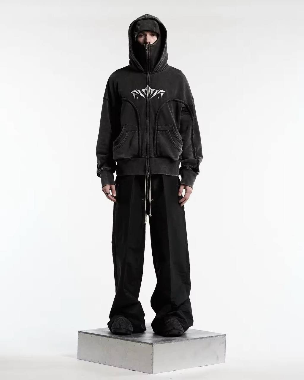 Japanese Brand × Vintage balaclava sweatshirt Size US L / EU 52-54 / 3 - 1 Thumbnail