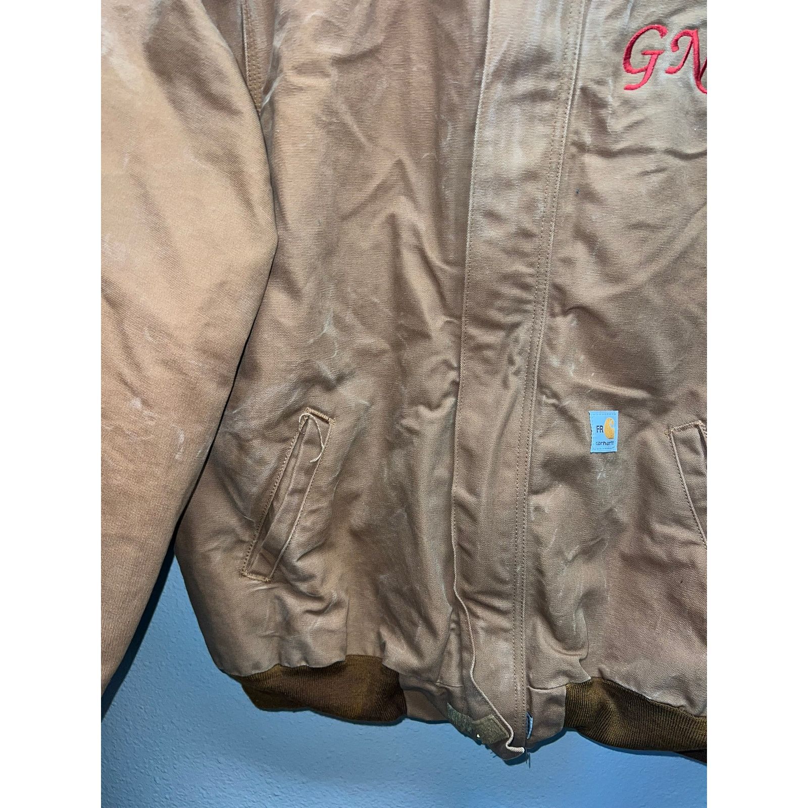 Vintage Carhartt FR Canvas Jacket Bomber Workwear Duck Work Coat XL Size US XL / EU 56 / 4 - 8 Thumbnail