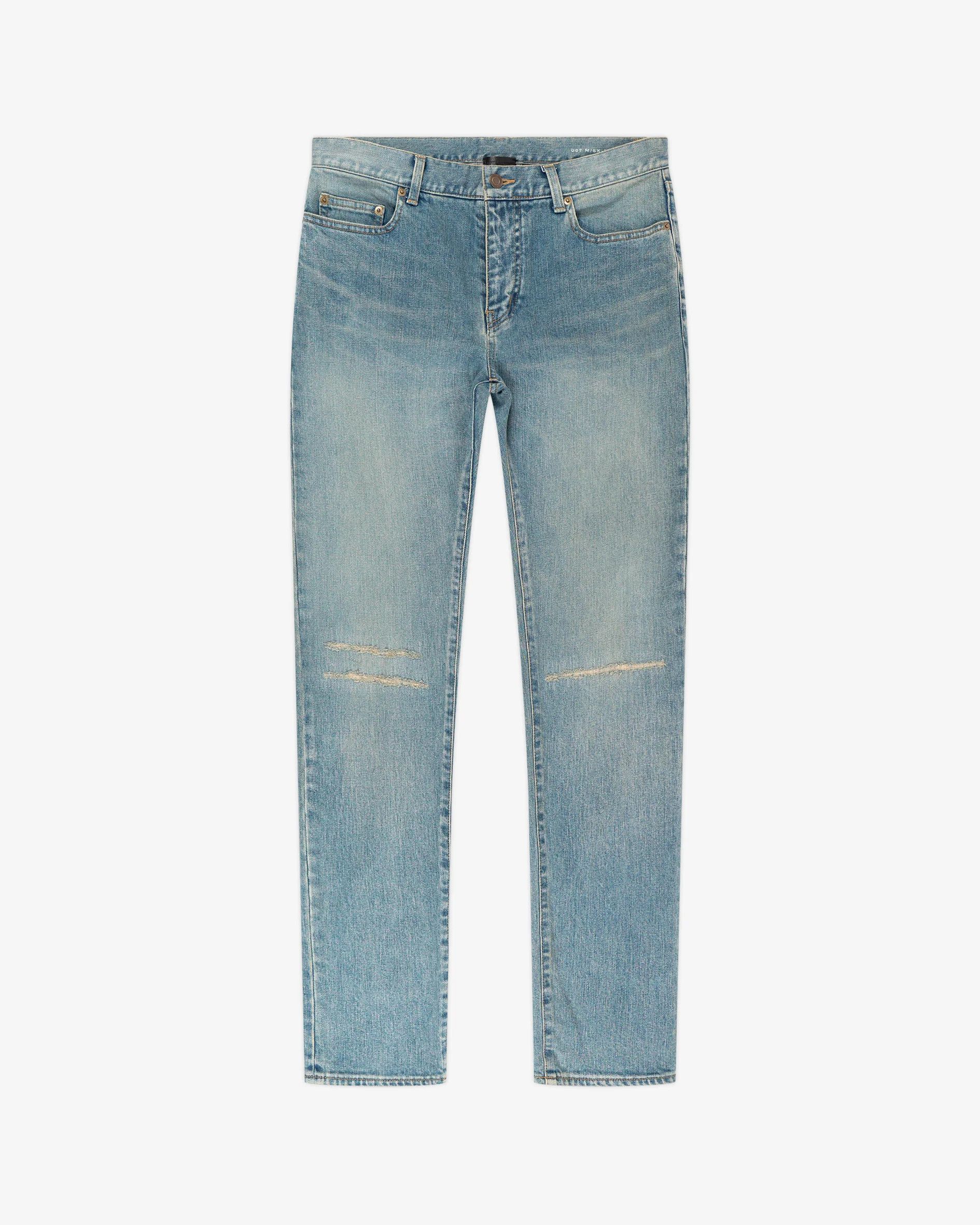 Saint Laurent Paris D02 Washed Knee Rip Denim (2016) Size US 32 / EU 48 - 1 Thumbnail