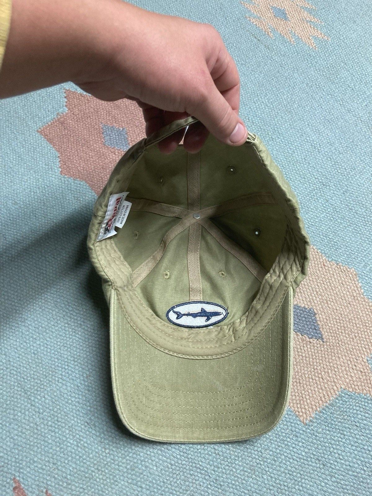 Vintage Vtg strapback hat dad florida shark fish embroidered beach Size ONE SIZE - 5 Thumbnail