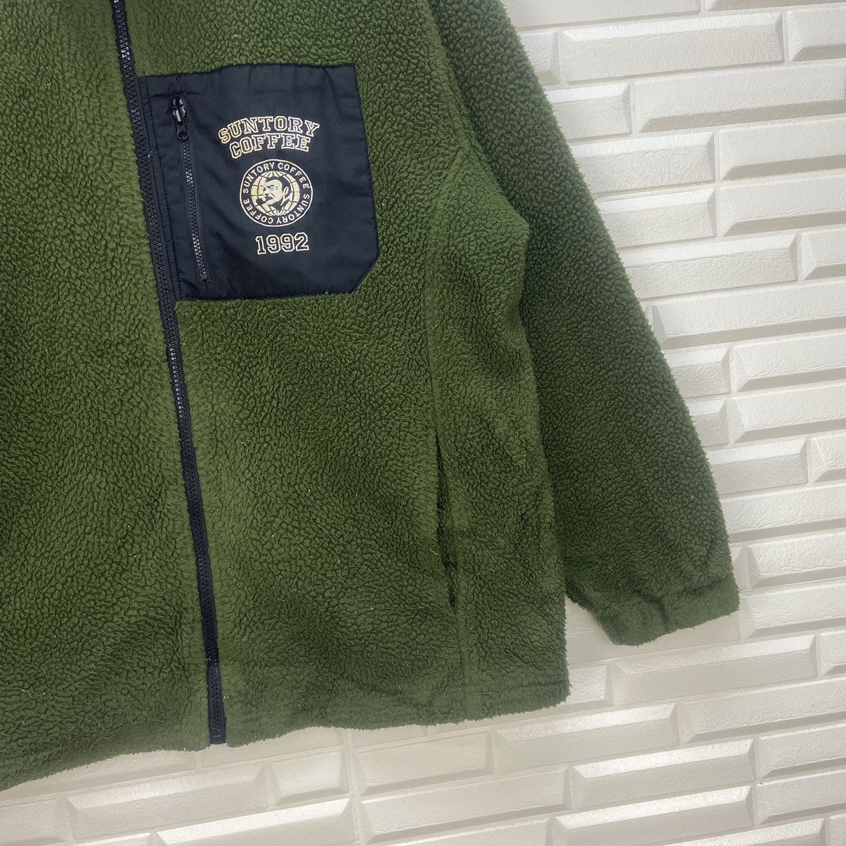 Japanese Brand Suntory Coffee Fleece Sherpa Jacket Size US M / EU 48-50 / 2 - 6 Thumbnail