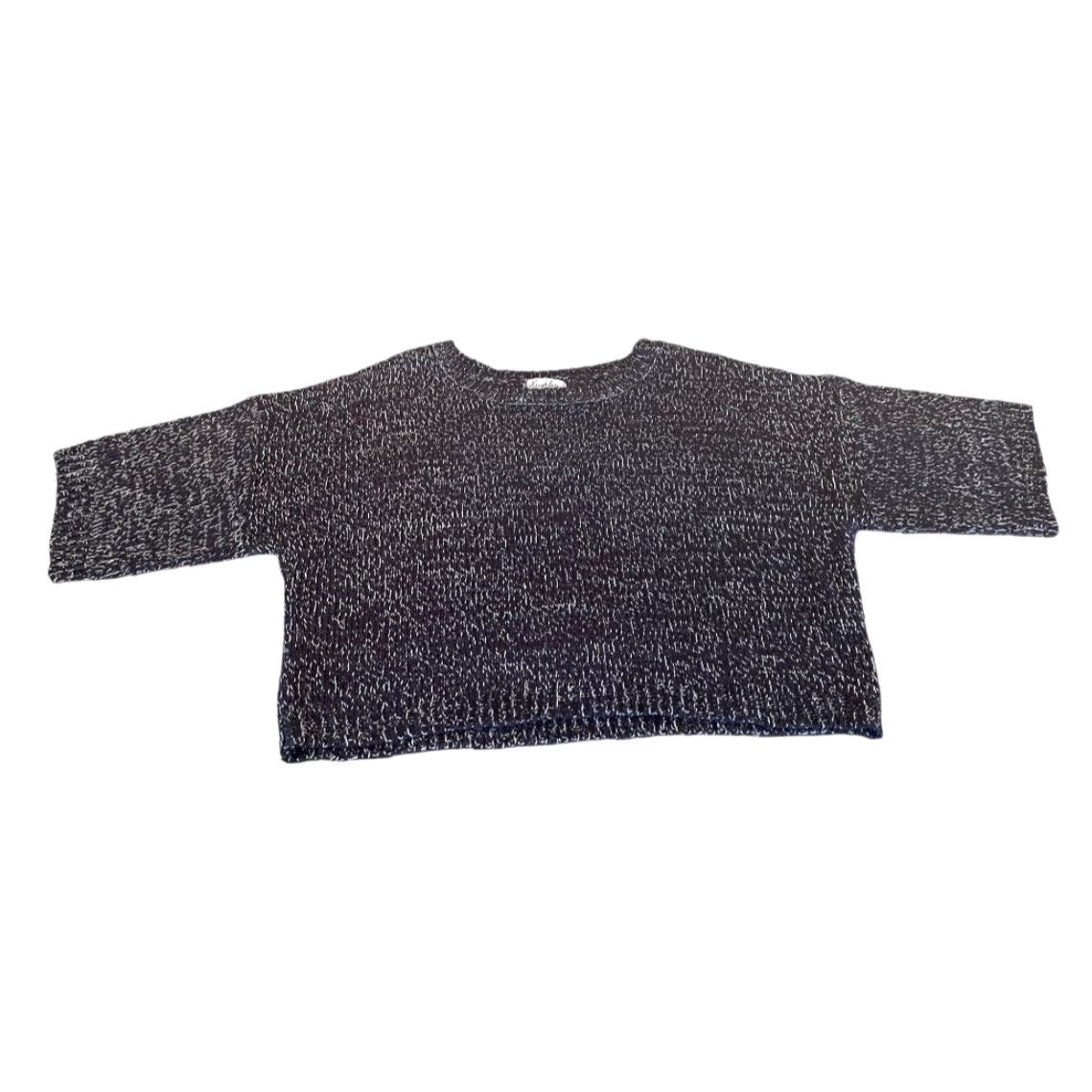 Vintage Keighley Knit Womens Pullover Sweater M Oversized Marled Knit Navy Blue White Wool Blend Pullover Knit Waist Length Medium Womens Modern Vintage Size M / US 6-8 / IT 42-44 - 4 Thumbnail