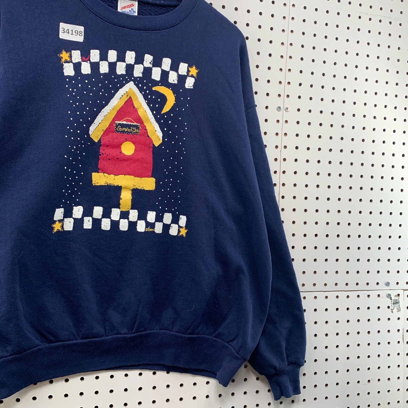 Jerzees VINTAGE 90s Bird House Grandma Sweatshirt Mens XL Blue Pullover 23.5x26.5 Size US XL / EU 56 / 4 - 4 Thumbnail