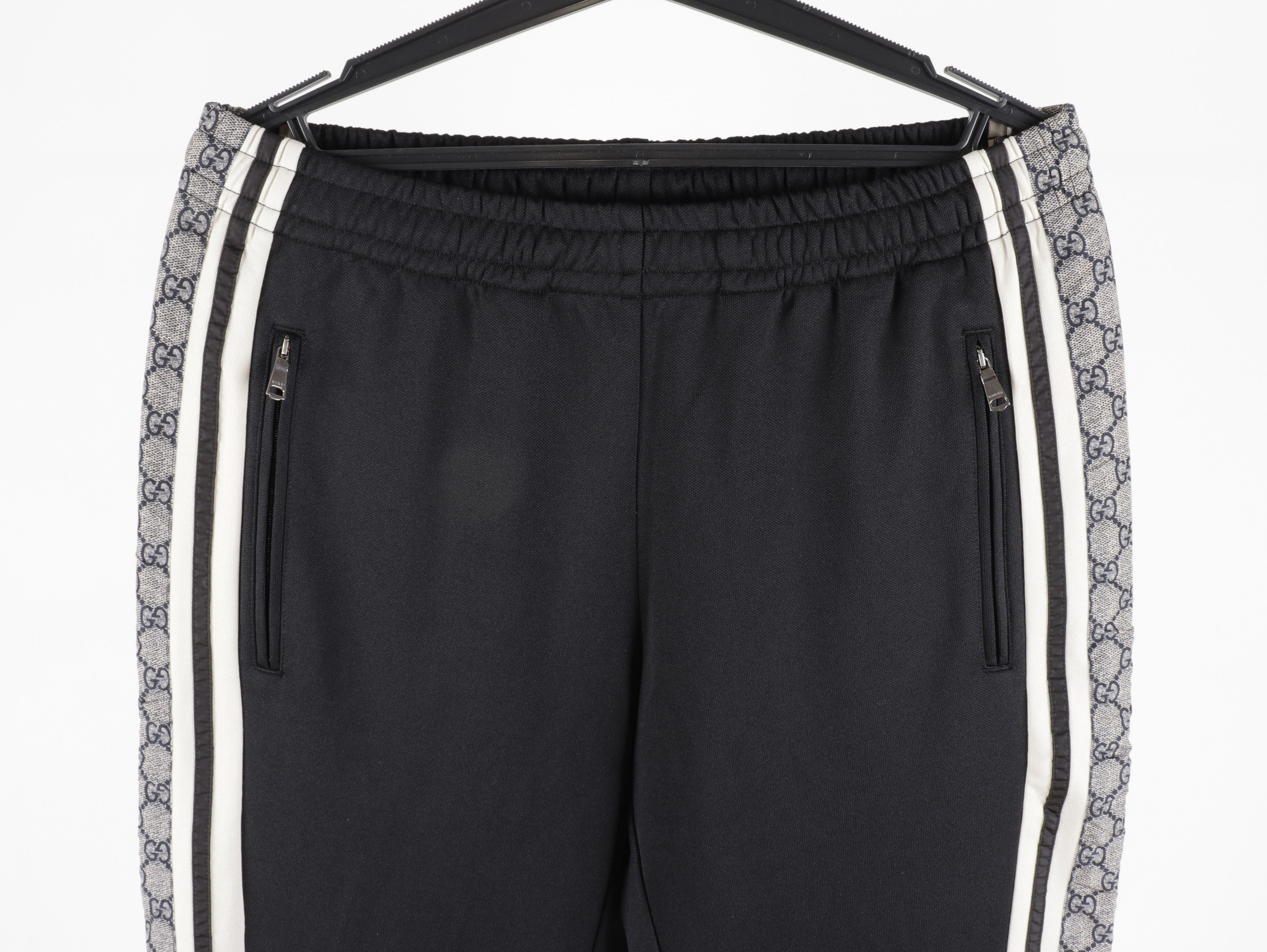 Gucci GUCCI Size S Black GG Monogram Striped Jersey Track Pants Size US 30 / EU 46 - 10 Thumbnail