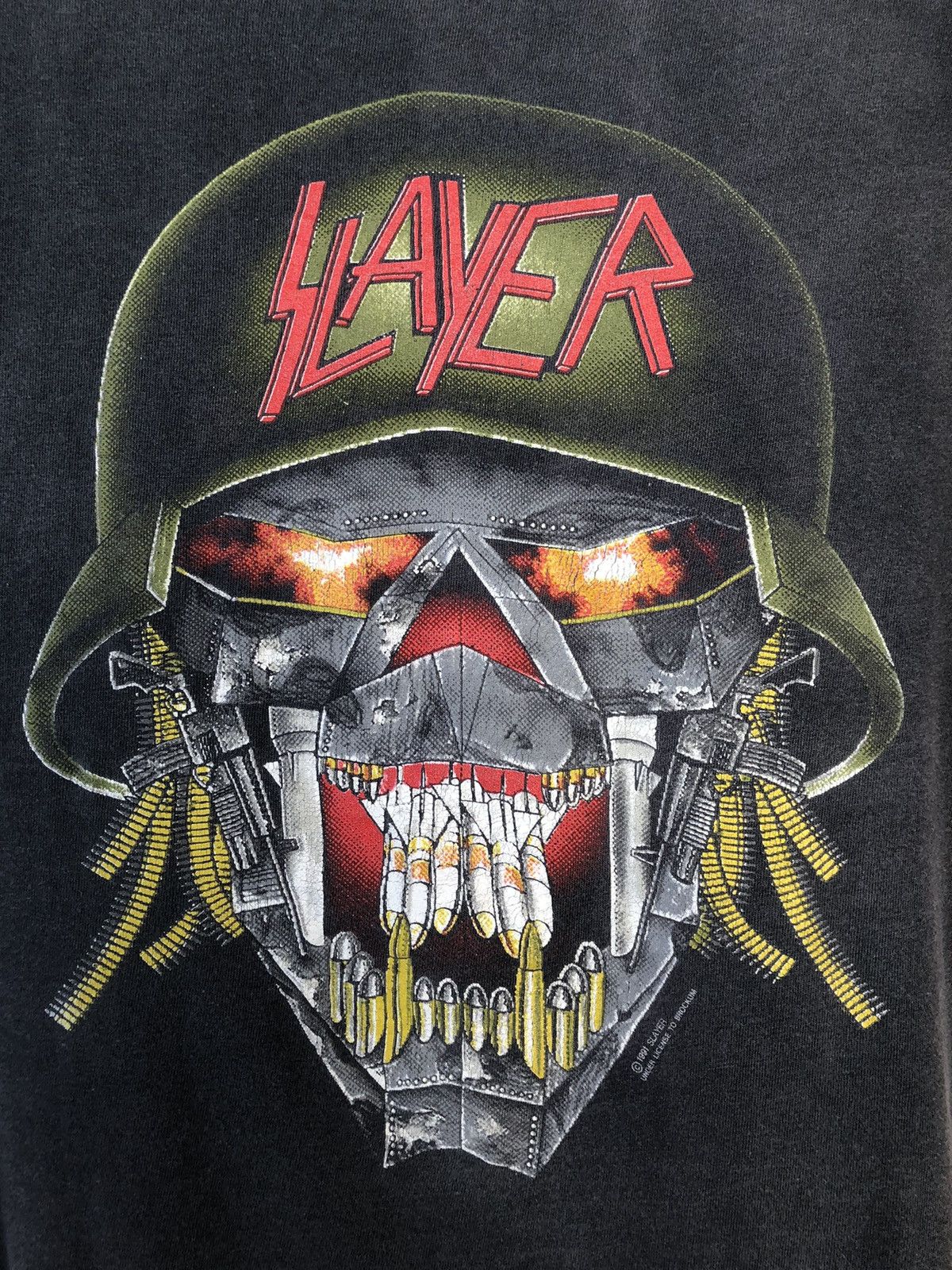 Band Tees × Slayer × Vintage Thrashed 🔥 SLAYER Vintage 90s Tee Size US L / EU 52-54 / 3 - 4 Thumbnail