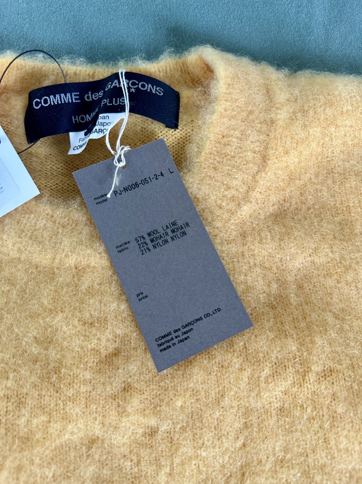 Comme des Garcons × Comme des Garcons Homme Plus Comme des Garcons Homme Plus CDGHP Yellow Sweater Mohair Size US L / EU 52-54 / 3 - 4 Thumbnail