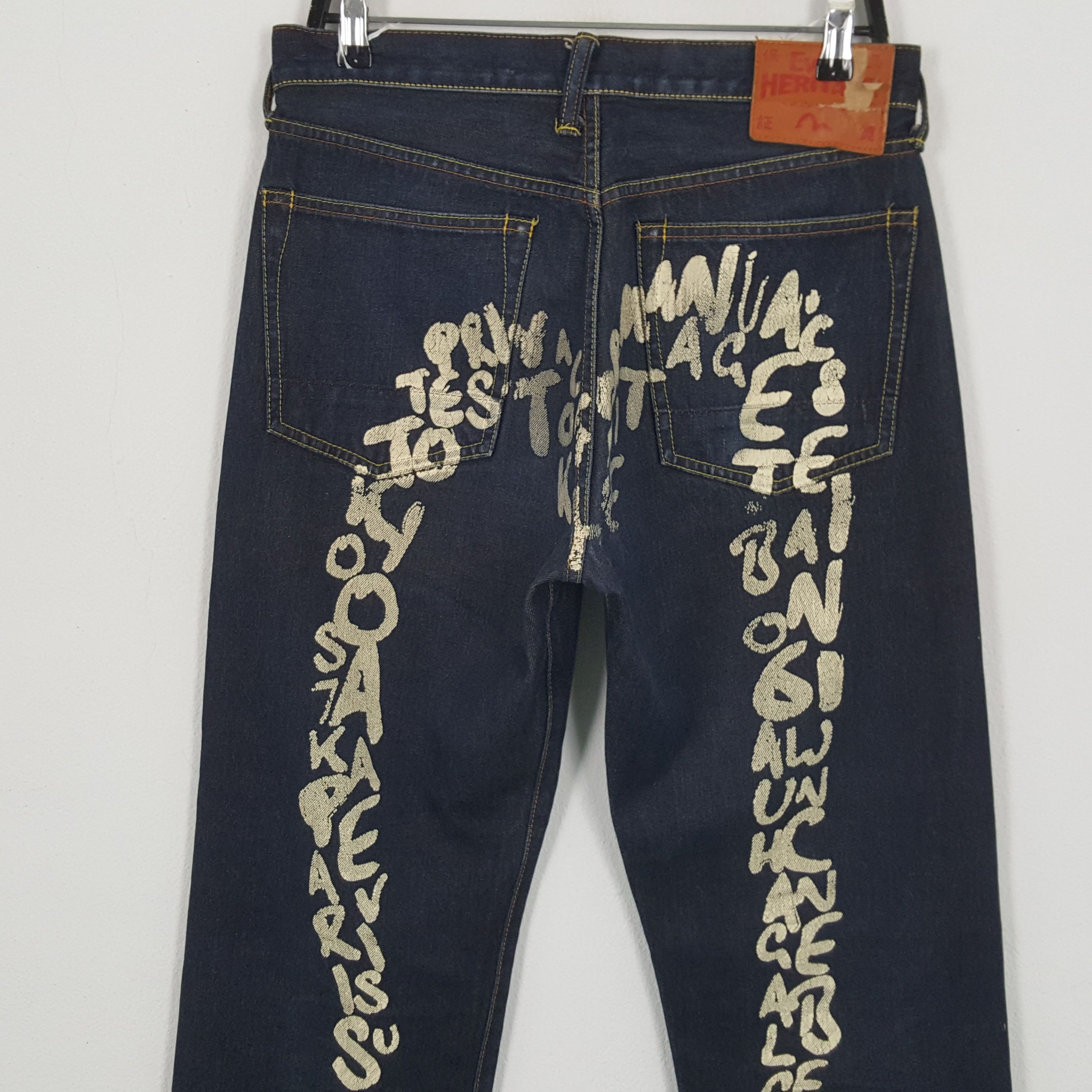 Evisu EVISU Japanese Brand Streetwear Fashion Rare Design Jeans Size US 31 - 2 Thumbnail