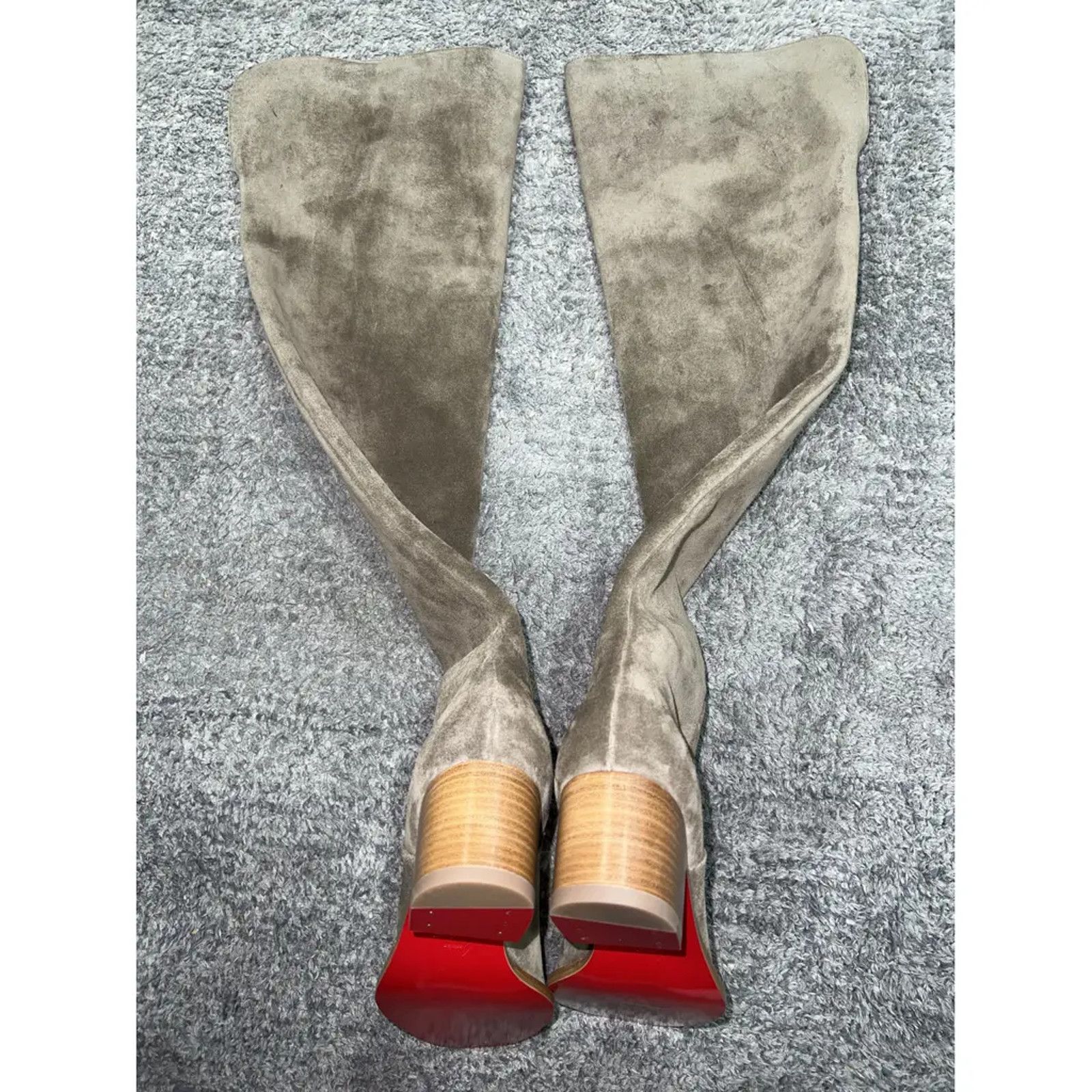 Christian Louboutin Christian Louboutin Gazellou 55 Silex Grey Suede Knee High Size US 5 / IT 35 - 11 Thumbnail