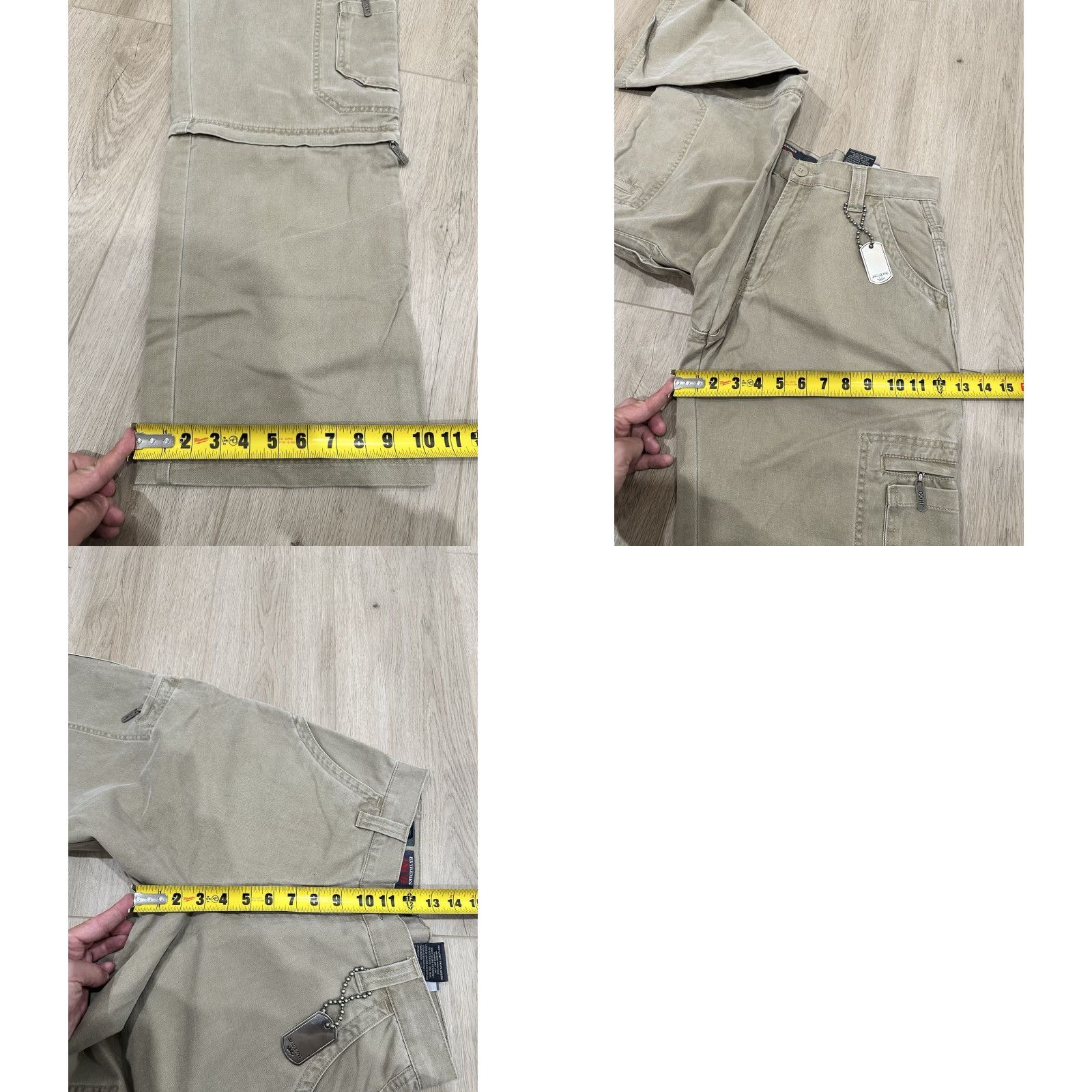 JNCO VINTAGE Jnco Baggy Wide-Leg Tribal Convertible Shorts Embroidered Unisex Adults 18 Beige NWT Size 40" / US 18 - 10 Thumbnail