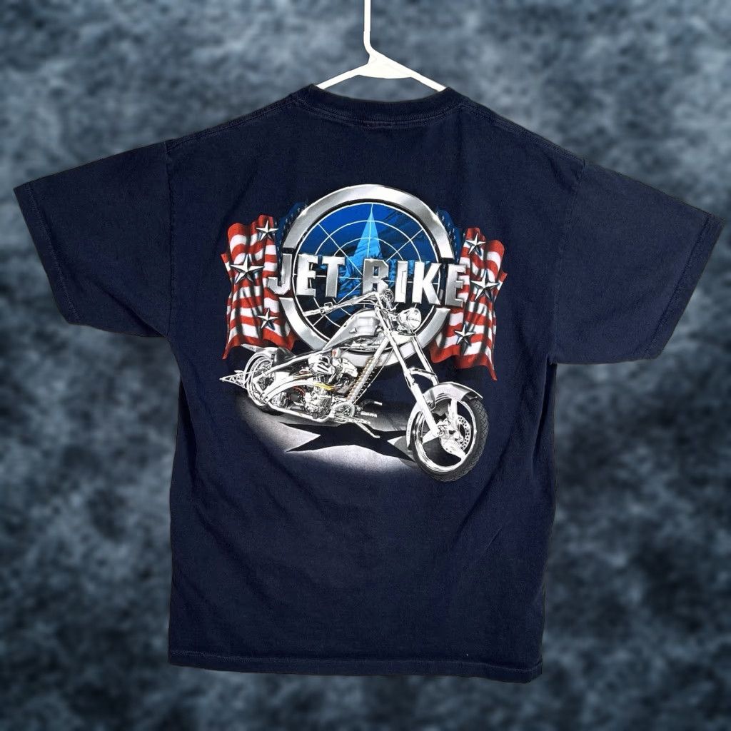 Vintage American Chopper Shirt Adult Large Blue Cotton Short Sleeve Motorcycle Mens Size US L / EU 52-54 / 3 - 1 Thumbnail