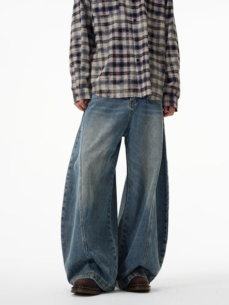 Japanese Brand Retro loose wide leg high street jeans Size US 34 / EU 50 - 6 Thumbnail