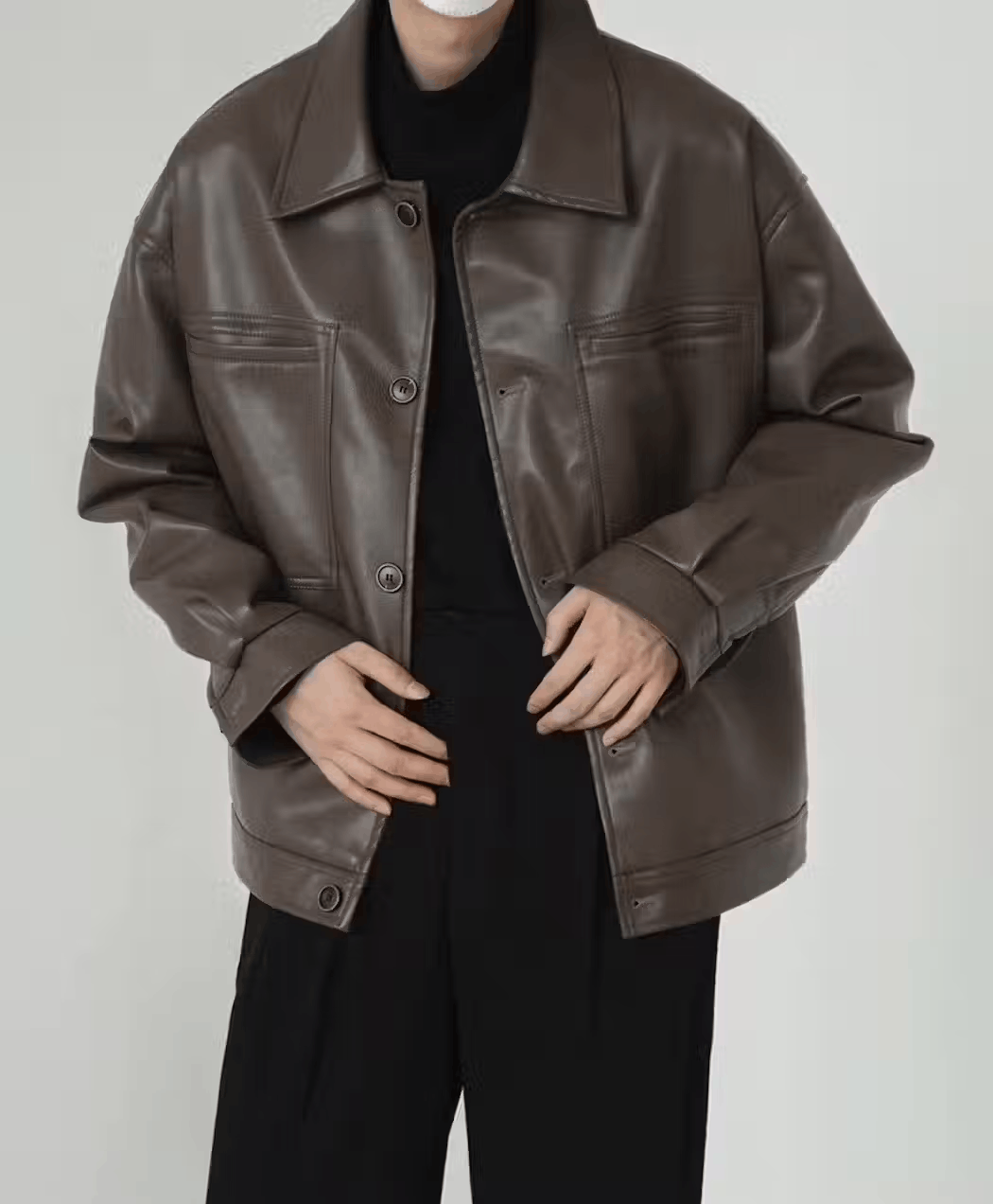 Japanese Brand × Vintage Korean fashion retro faux leather jacket Size US M / EU 48-50 / 2 - 1 Thumbnail