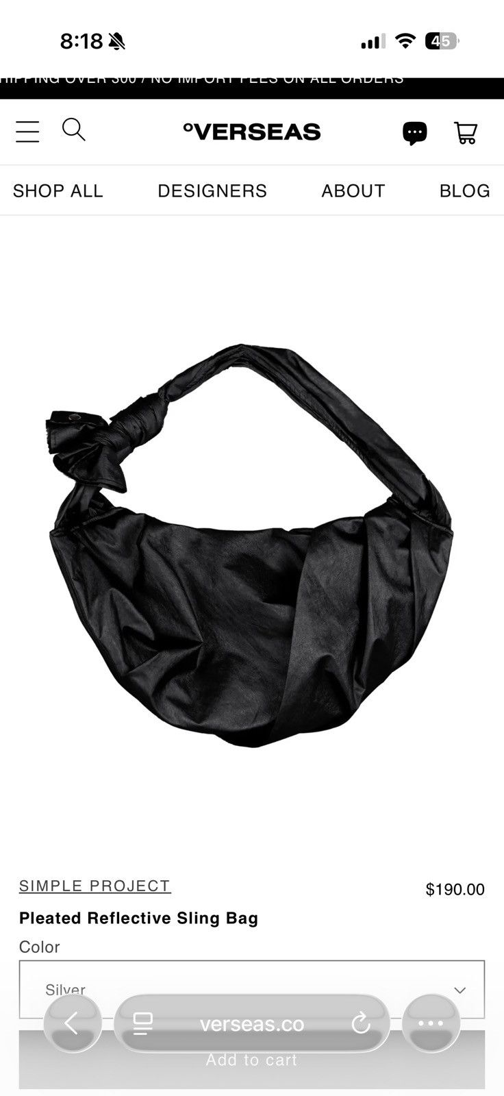 SIMPLE PROJECT Simple Project Sleeve Sling Bag Size ONE SIZE - 4 Thumbnail
