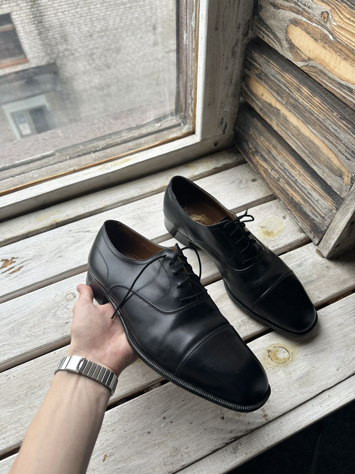 Bally LUXURY 🚨 BALLY VNTG SHOES MEN BLACK LUXURY SHELSEY RARE Size US 9 / EU 42 - 1 Thumbnail
