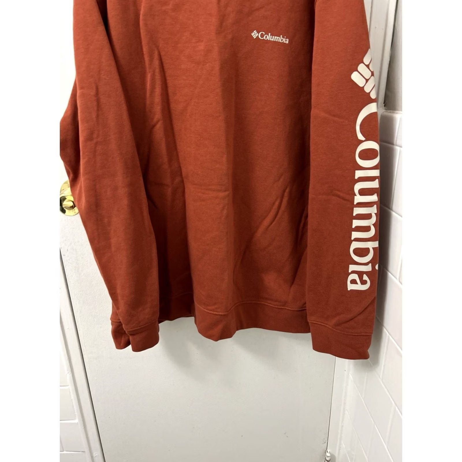 Logo 7 Columbia Sweatshirt Mens XL Orange Logo Graphic Pullover Crewneck Long Sleeve Sweatshirt Size US XL / EU 56 / 4 - 3 Thumbnail