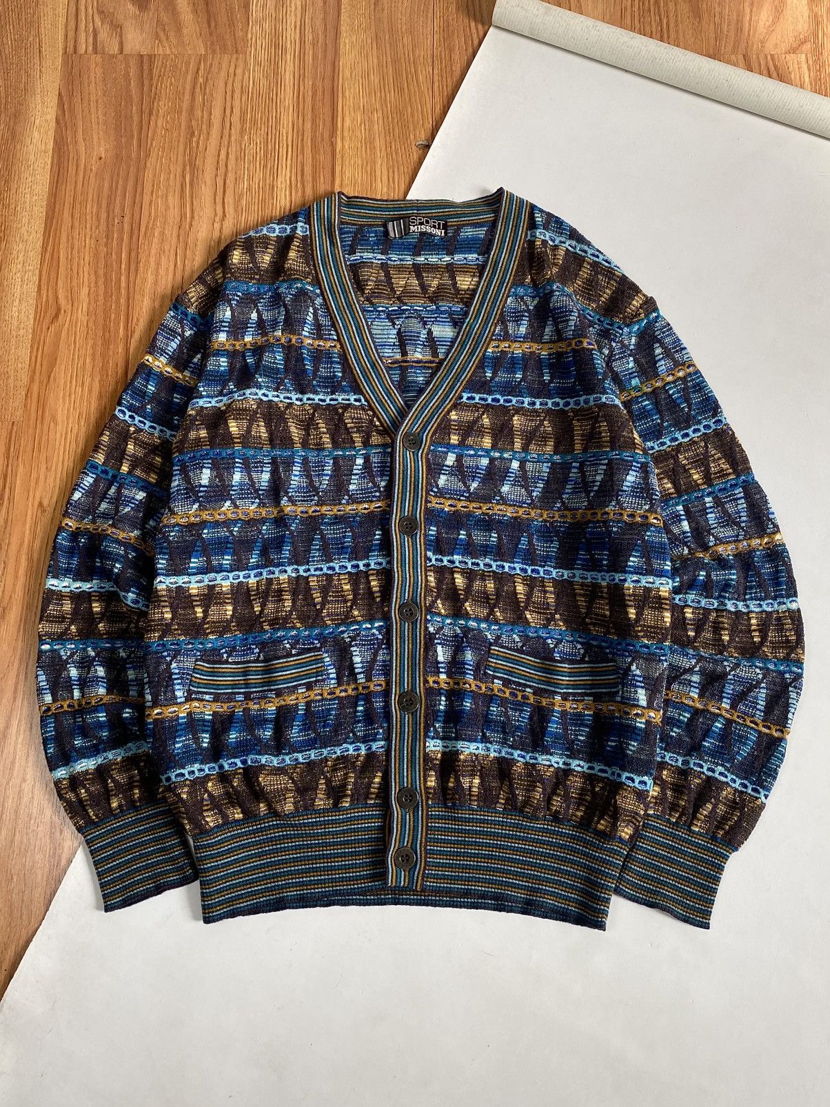Missoni Vintage 90s Missoni Cardigan Knit 🇮🇹 Size US M / EU 48-50 / 2 - 1 Thumbnail