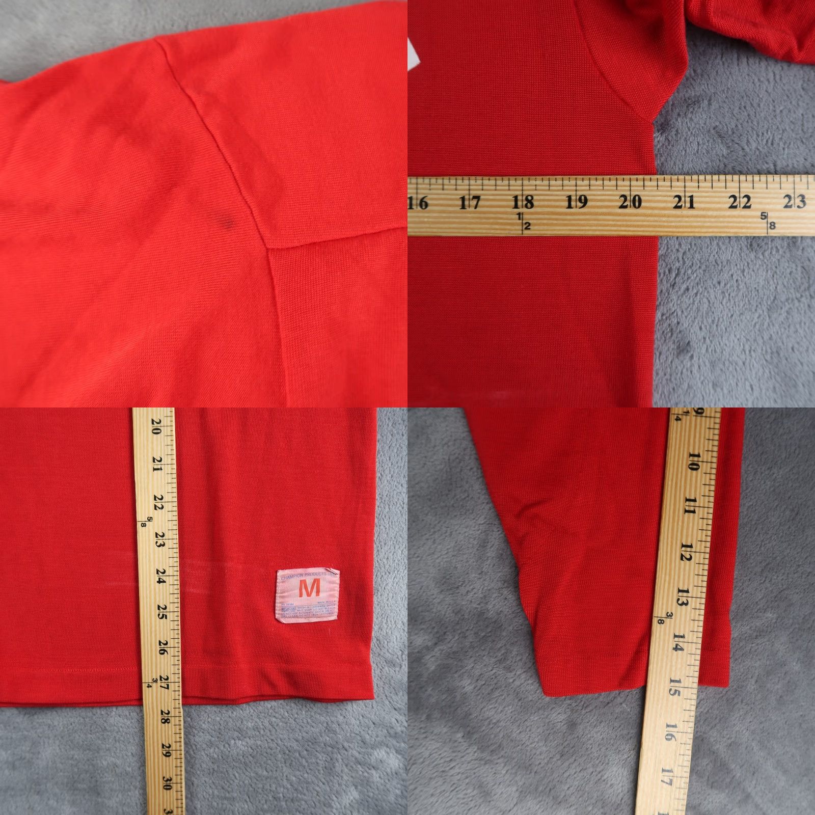Champion Vintage Wilmette Hockey Jersey T Shirt M Champion Cotton Blend Red 70s Sportswear/Beach Mens Size US M / EU 48-50 / 2 - 8 Thumbnail