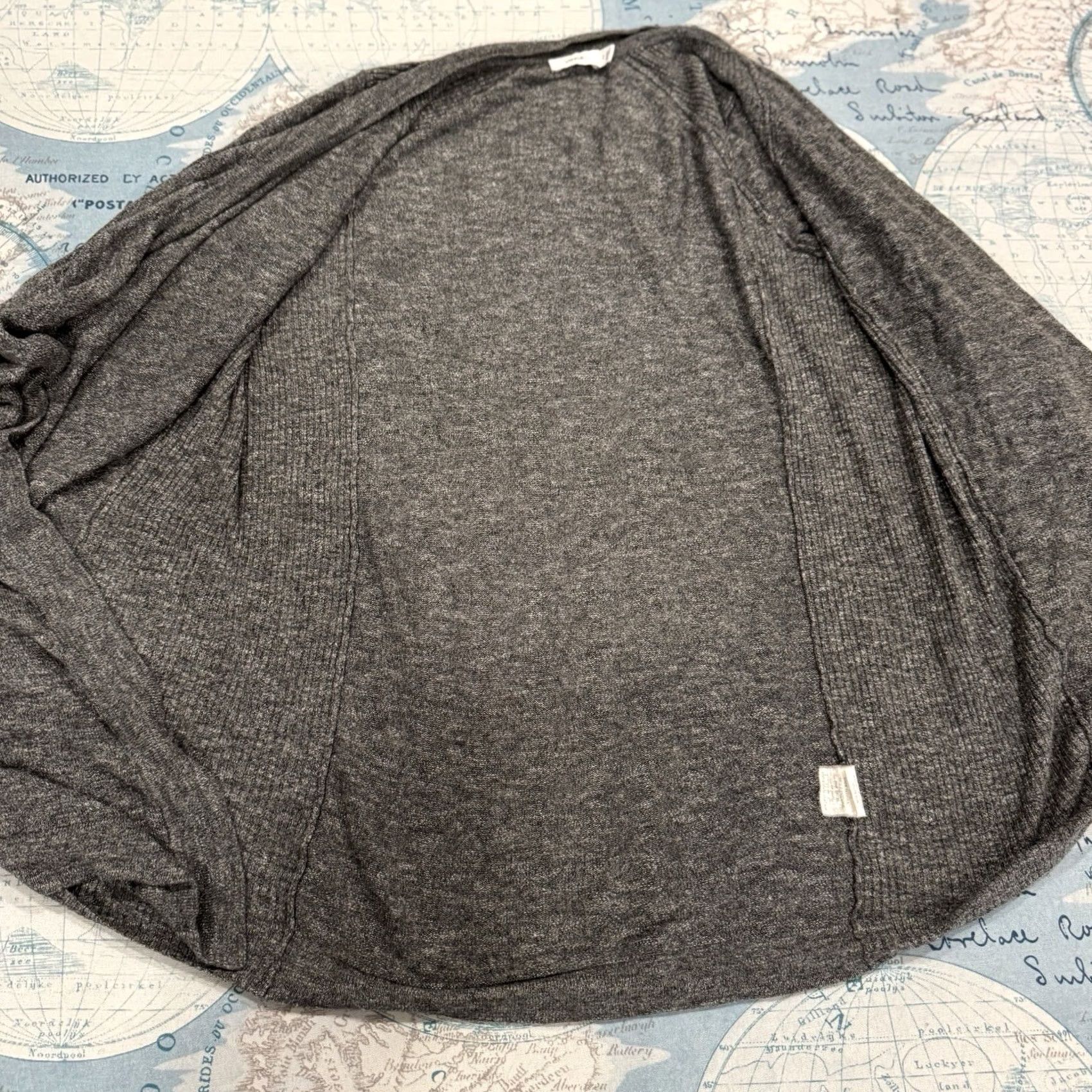 Vince Vince Gray Open Lightweight Drape Cardigan Linen Viscose Blend XS Minimalist Size XS / US 0-2 / IT 36-38 - 4 Thumbnail
