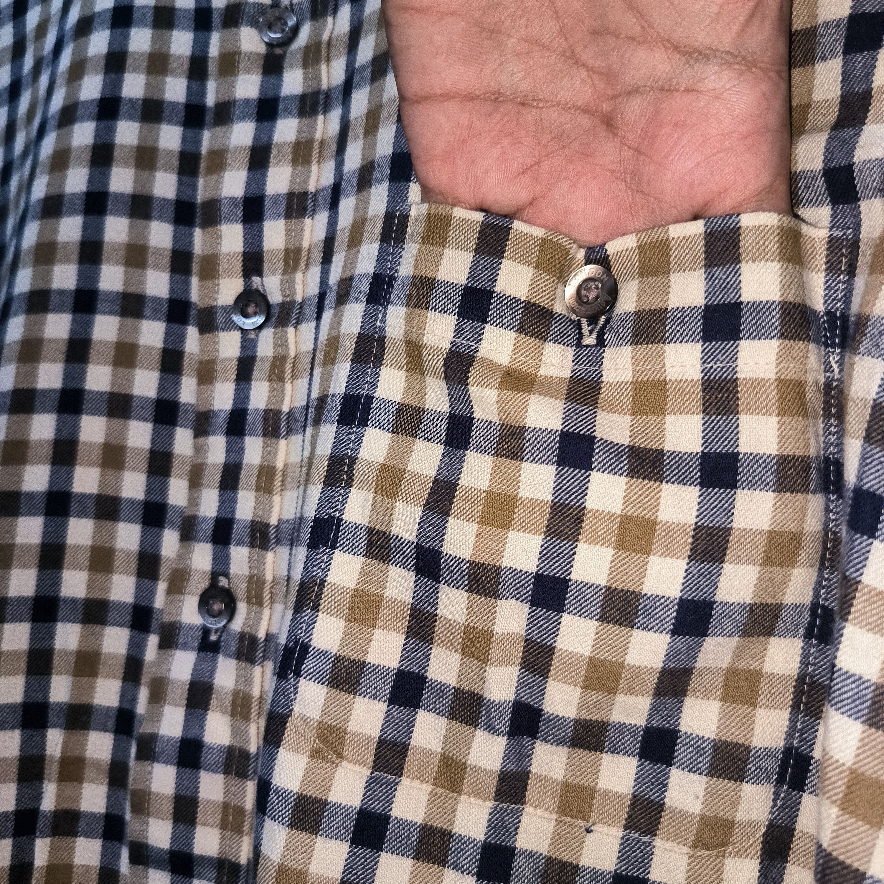 Aquascutum × Vintage Vintage Aquascutum Nova Check Shirts Size US L / EU 52-54 / 3 - 2 Thumbnail