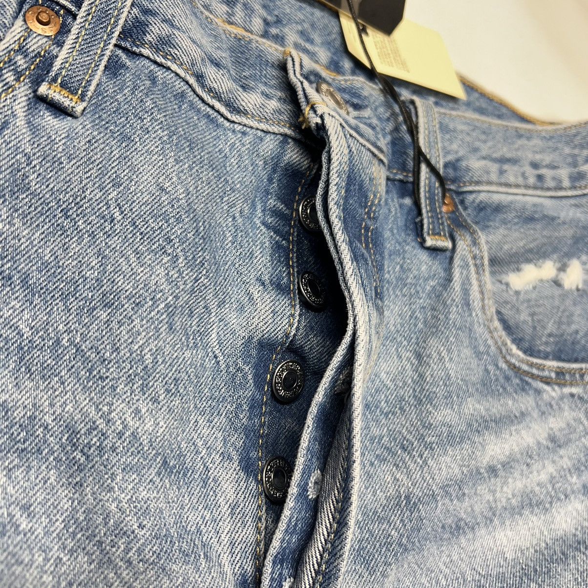 Levi's NEW Levis Premium Jean Shorts Blue 501 Mid Thigh Distressed Size 32" / US 10 / IT 46 - 6 Thumbnail