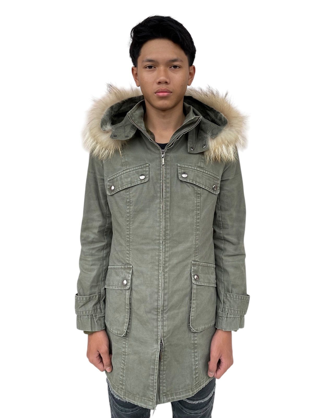 If Six Was Nine × Le Grande Bleu (L.G.B.) × Michel Klein 2000s Michael Klein - Fur Hoodie Jacket Size US M / EU 48-50 / 2 - 1 Thumbnail