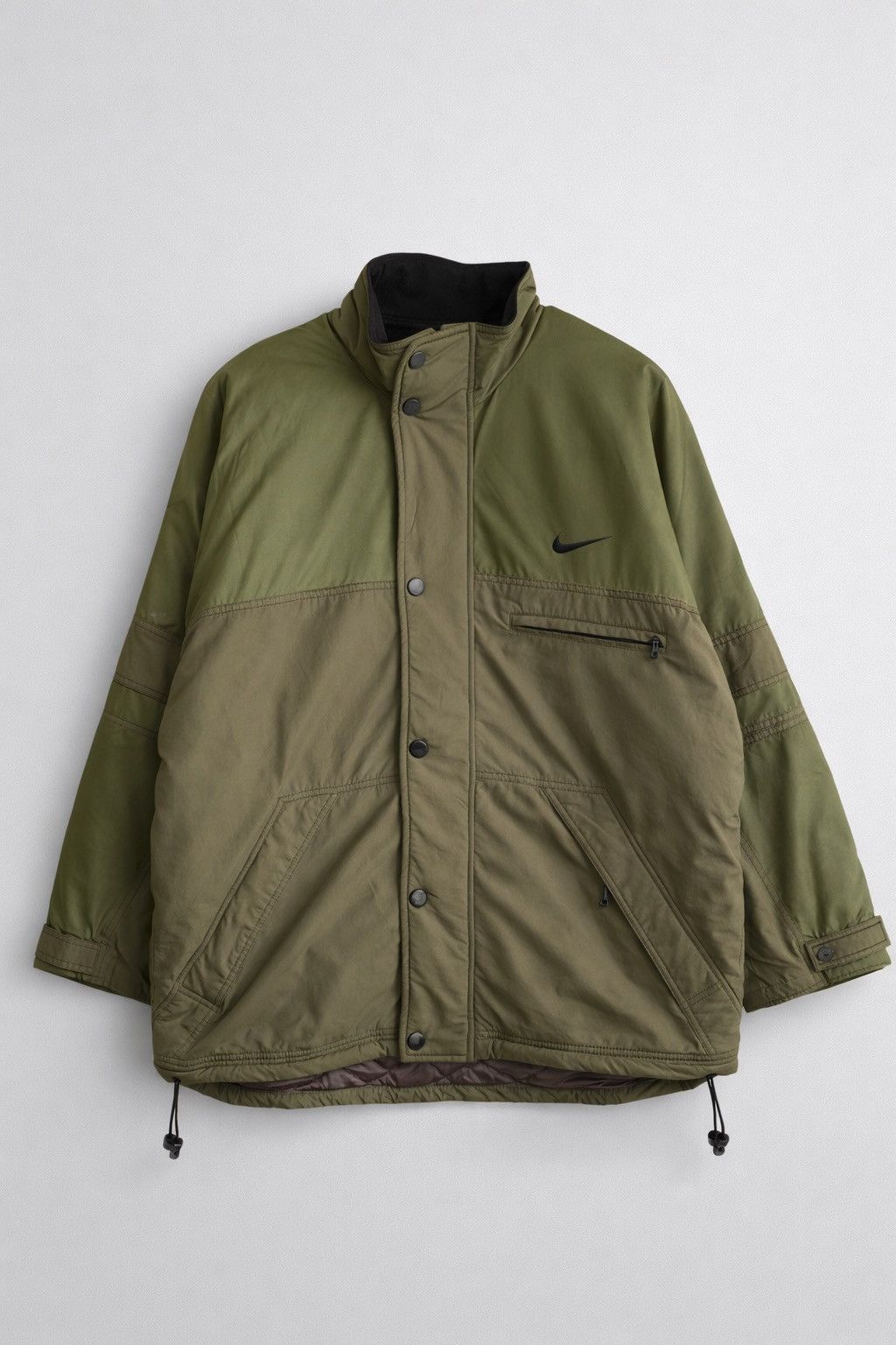 Nike Vintage Nike Two-Tone Quilted Insulated Olive Green & Khaki Size US XL / EU 56 / 4 - 1 Thumbnail