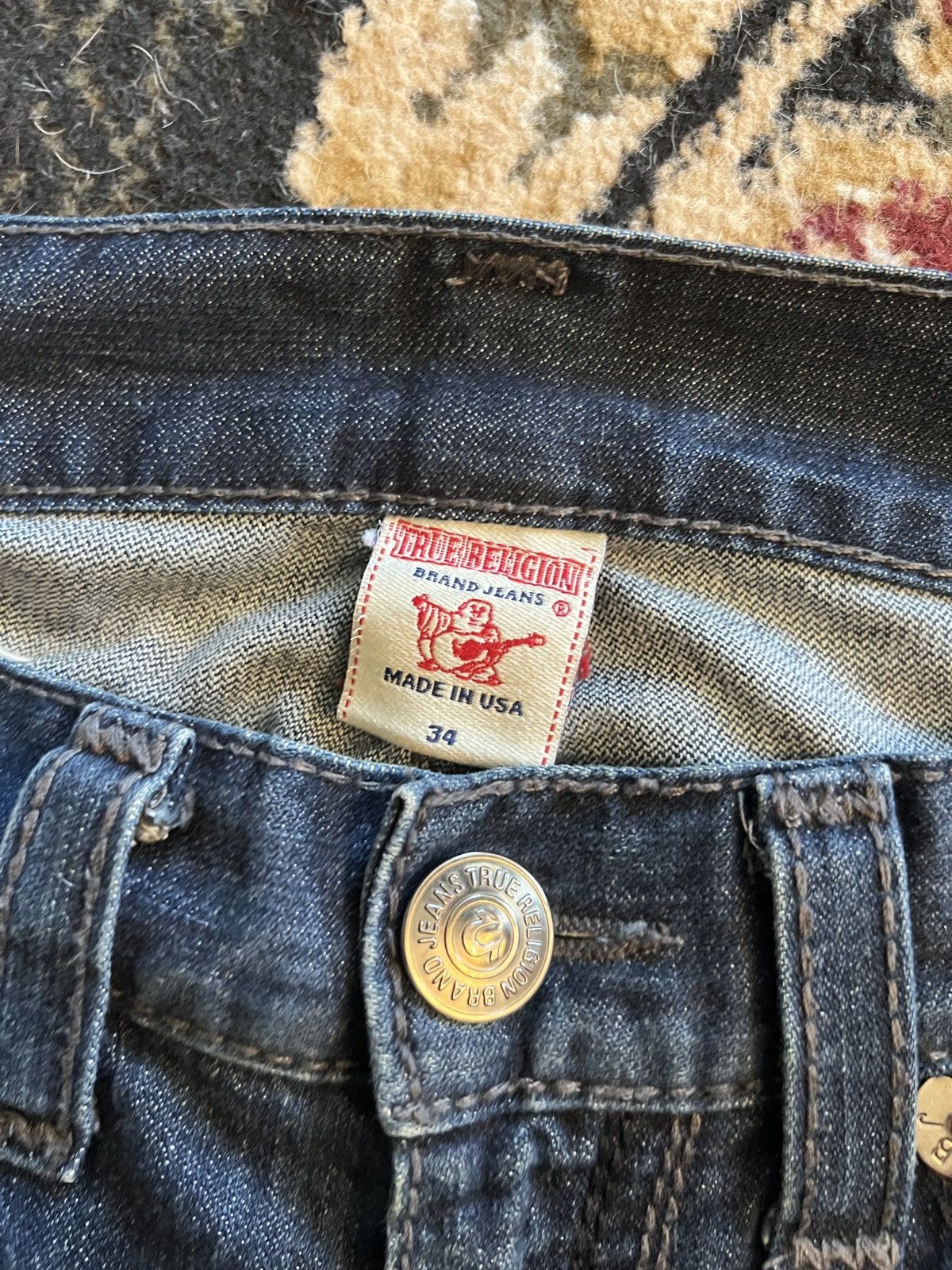 True Religion CRAZY Ricky Big QT Jeans Size US 34 / EU 50 - 5 Thumbnail