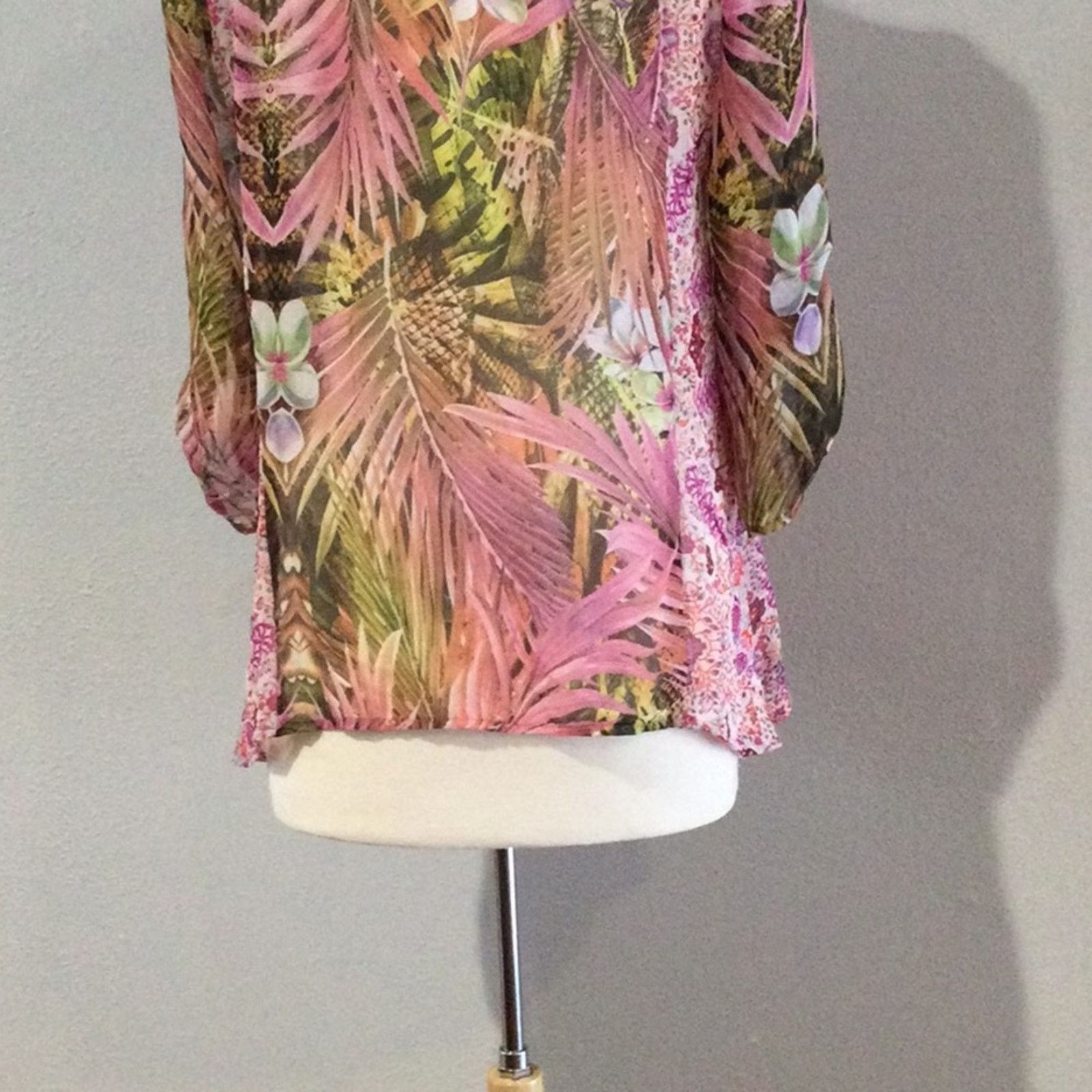 Other Figueroa & Flower Foliage/Floral Print Sheer Top Small Size S / US 4 / IT 40 - 9 Thumbnail