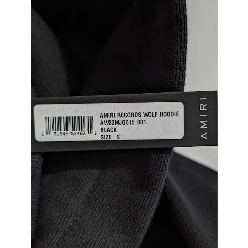 Amiri o1rshd1 Records Wolf Hoodie in Black Size US S / EU 44-46 / 1 - 19 Thumbnail