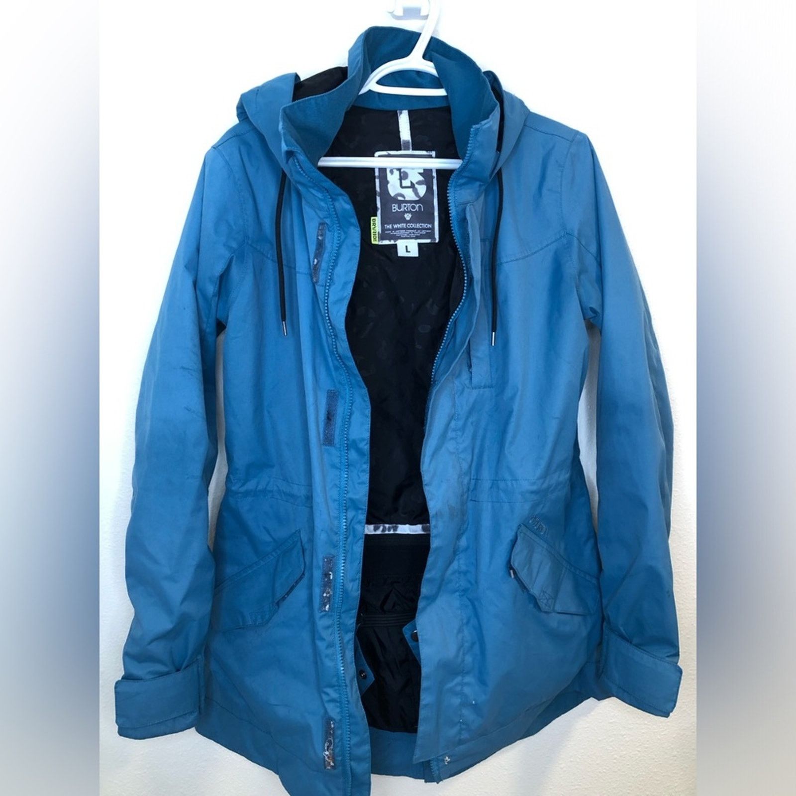 Burton Burton Womens The White Collection-DryRide Blue Jacket-Large Size L / US 10 / IT 46 - 1 Thumbnail