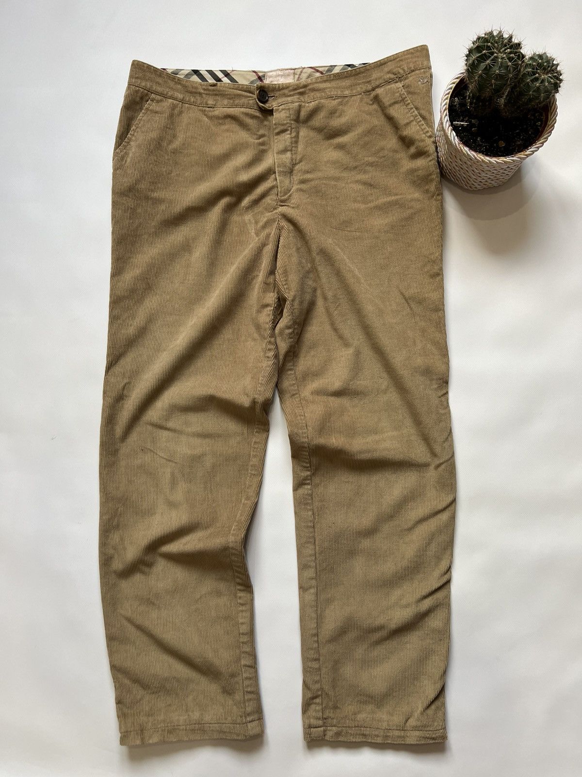 Vintage Burberry Classic Corduroy Pants Trousers Velvet