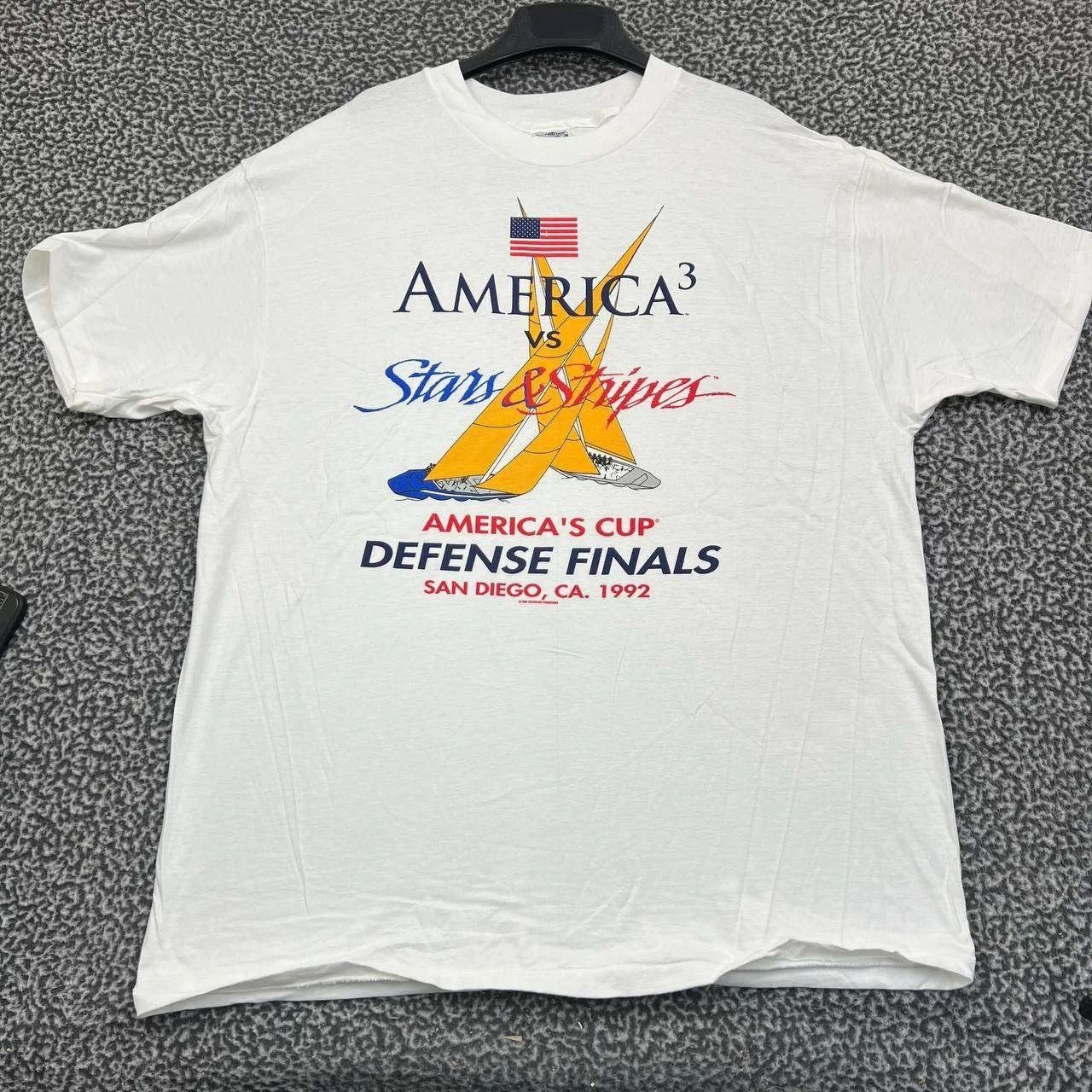 Hanes Vintage America's Cup Shirt Men XL White Beefy Deadstock New Size US XL / EU 56 / 4 - 1 Thumbnail