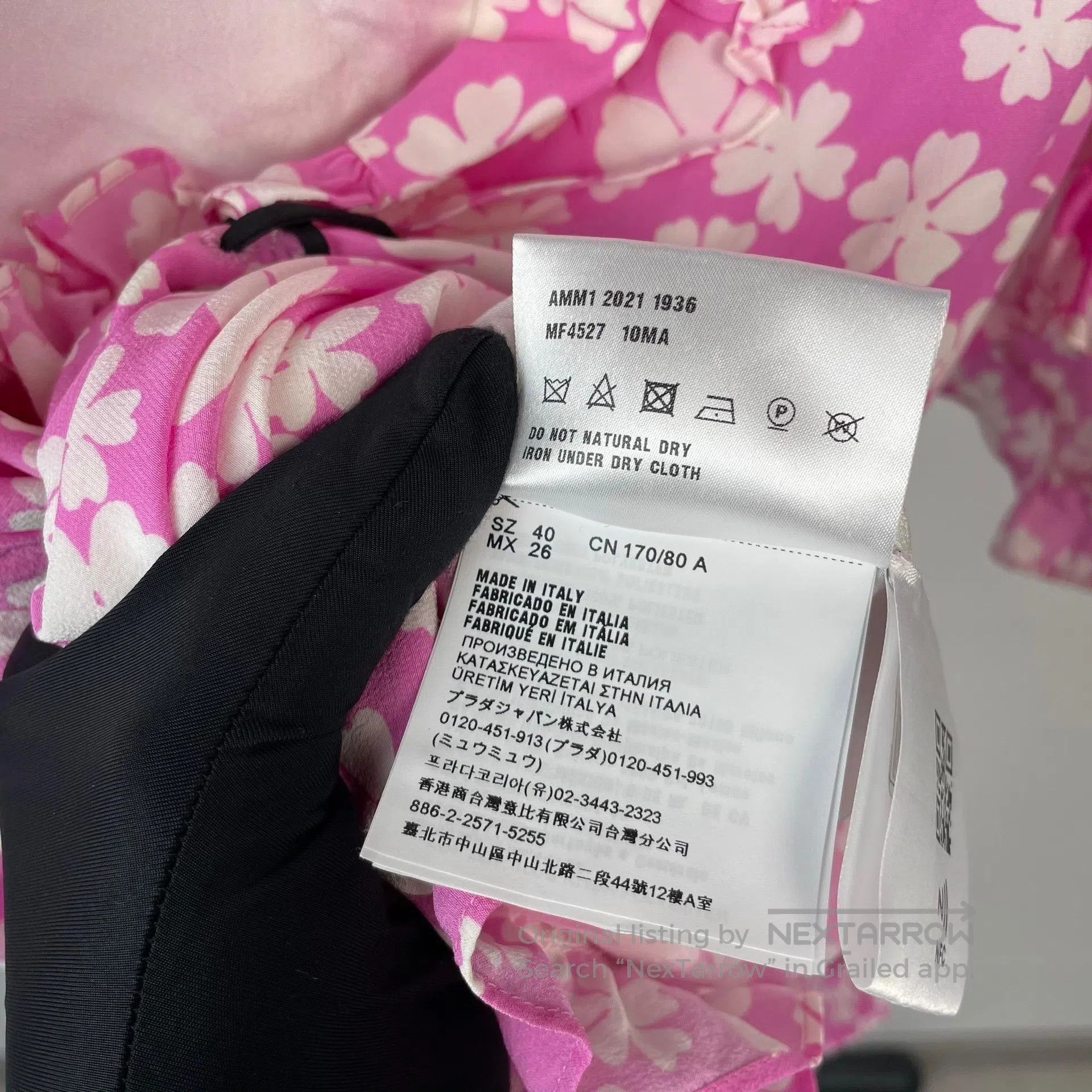 Miu Miu Miu Miu Pink mulberry silk floral print dress Miu Miu styl Size S / US 4 / IT 40 - 7 Thumbnail