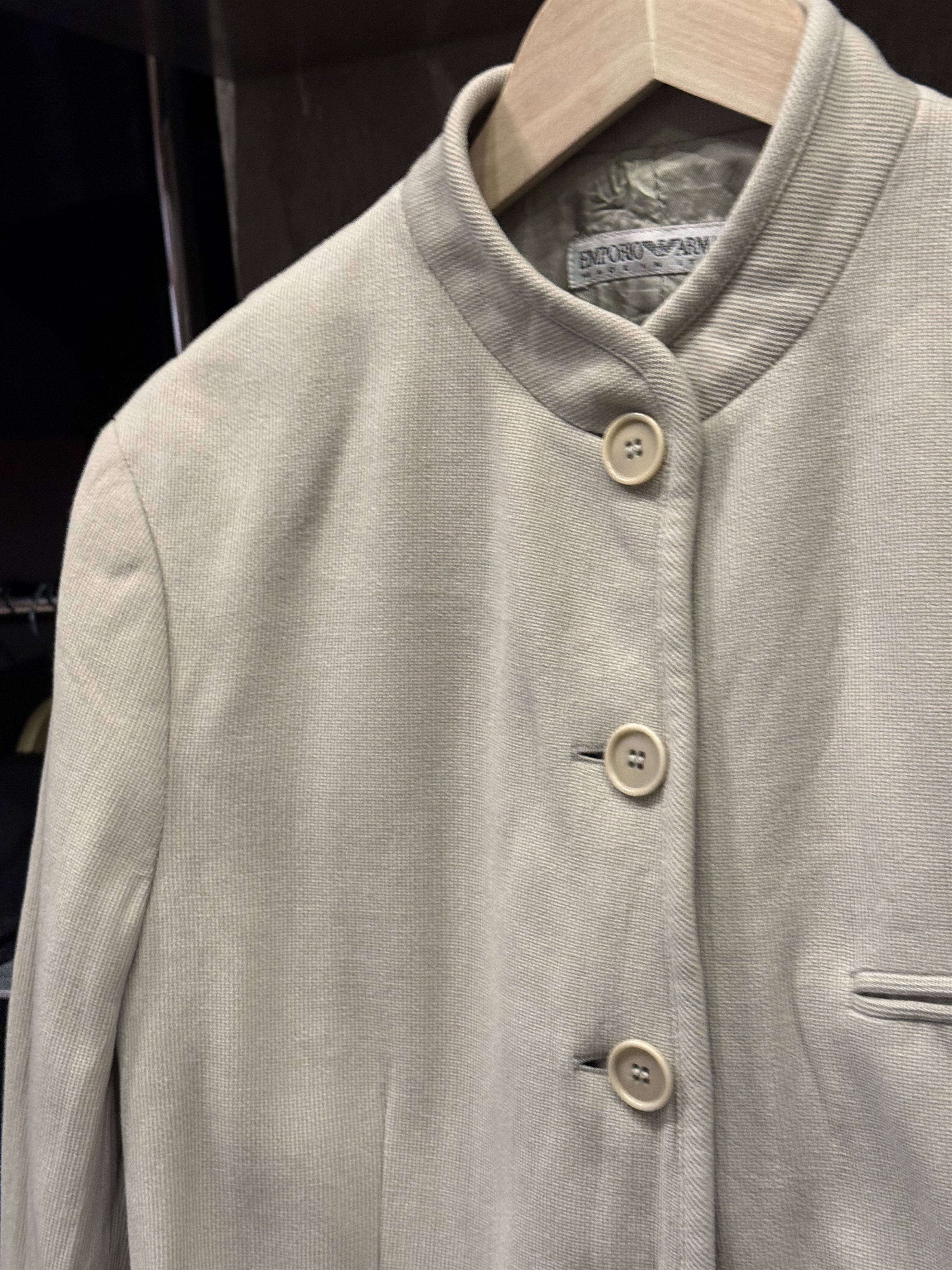 Emporio Armani 1980s Vintage Emporio Armani Wool button up blazer jacket Size M / US 6-8 / IT 42-44 - 4 Thumbnail