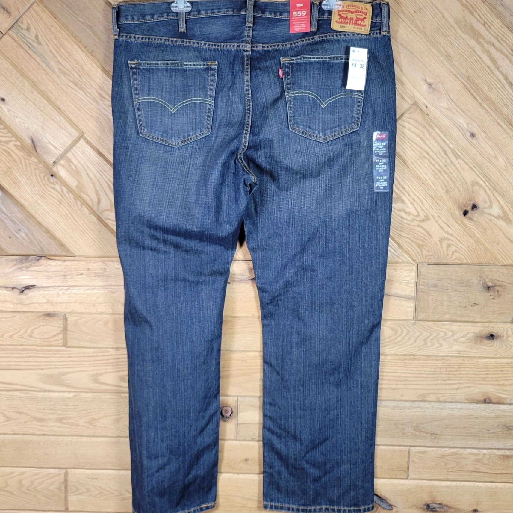 Levi's Levis 559 Jeans Mens Size 44x32 Dark Wash Denim Relaxed Straight Fit with Tags Size US 44 / EU 60 - 5 Thumbnail