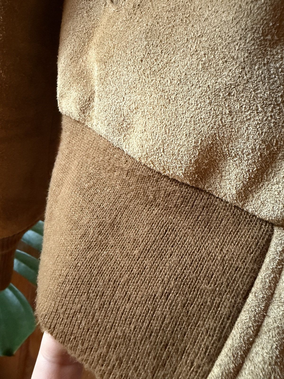 Schott Schott NYC Men's Suede Leather Bomber Jacket Large Tan Lined Size US L / EU 52-54 / 3 - 4 Thumbnail
