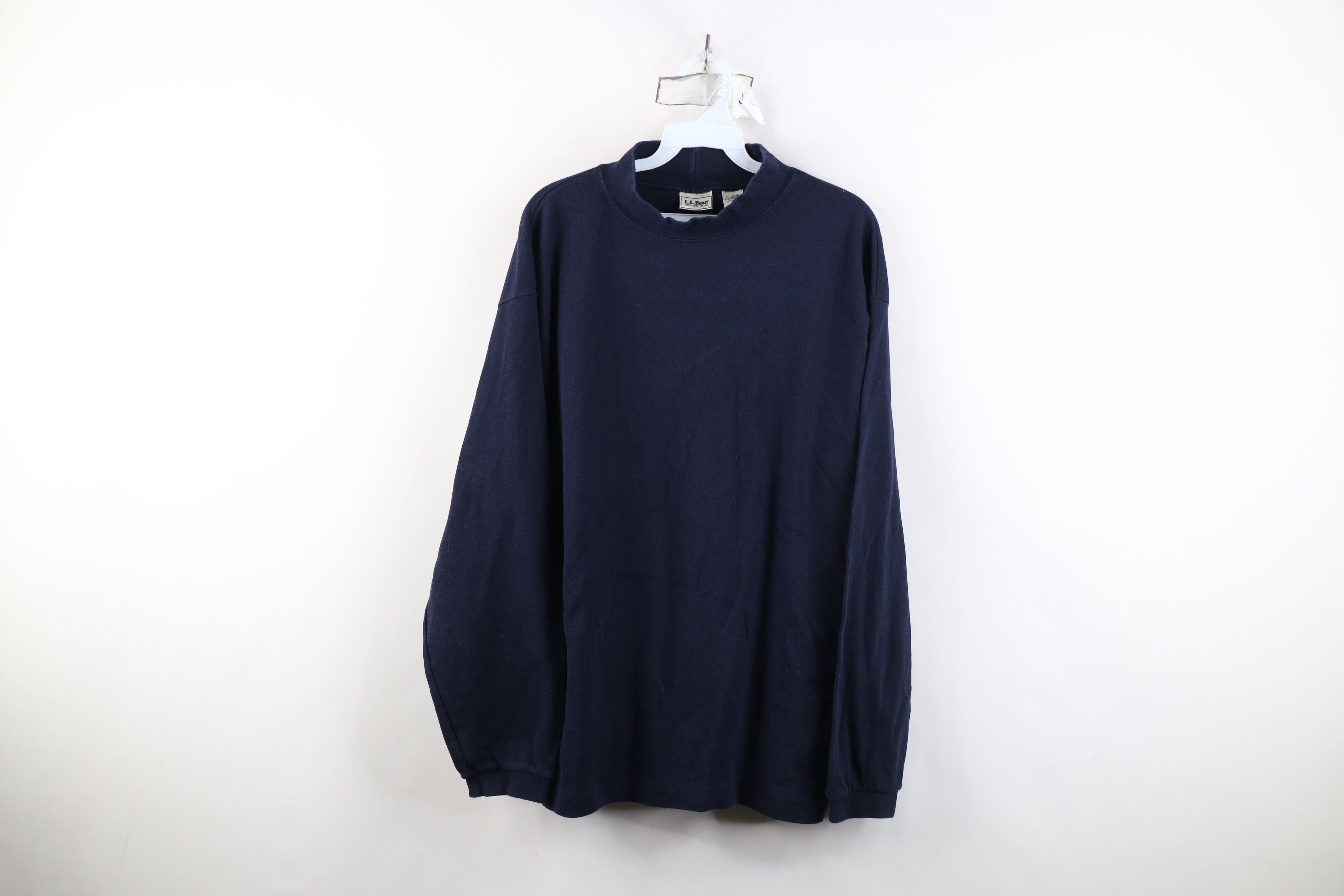 L.L. Bean Vintage 90s LL Bean Blank Mock Neck Long Sleeve T-Shirt USA Size US L / EU 52-54 / 3 - 1 Thumbnail