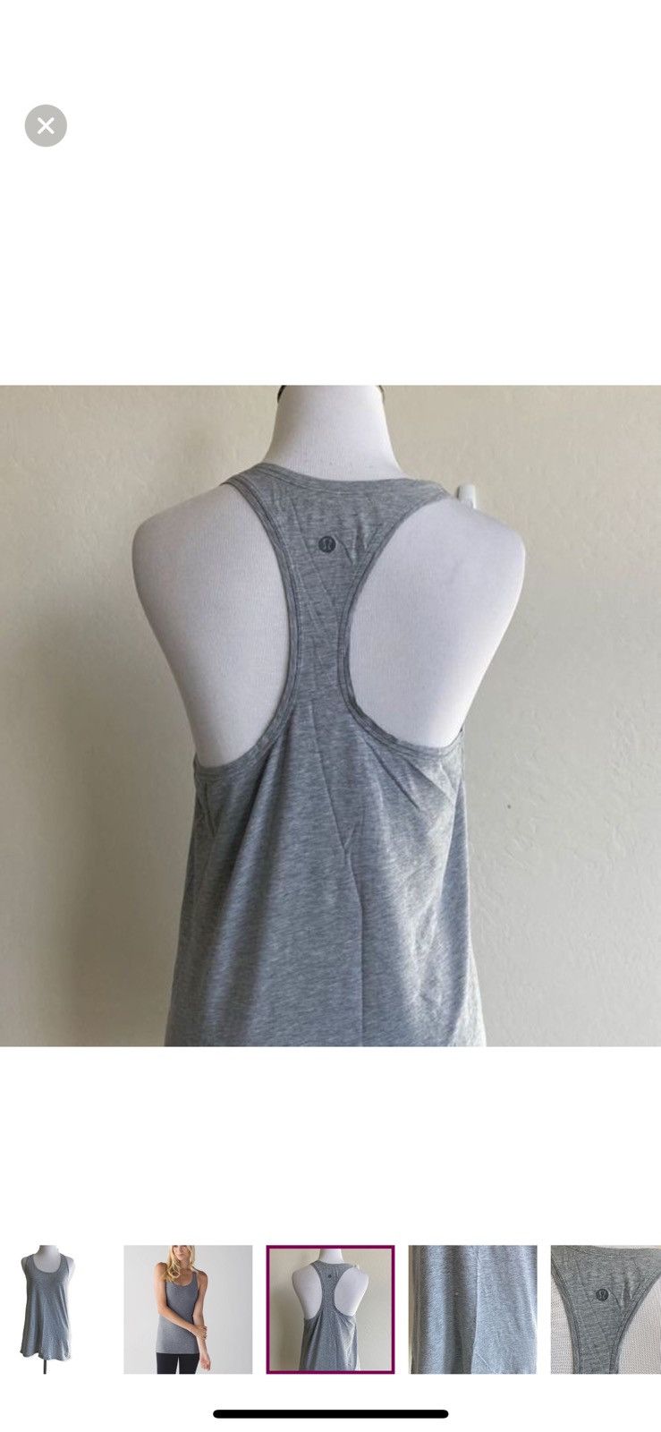 Lululemon Lululemon grey cool racerback tank top Size S / US 4 / IT 40 - 2 Thumbnail