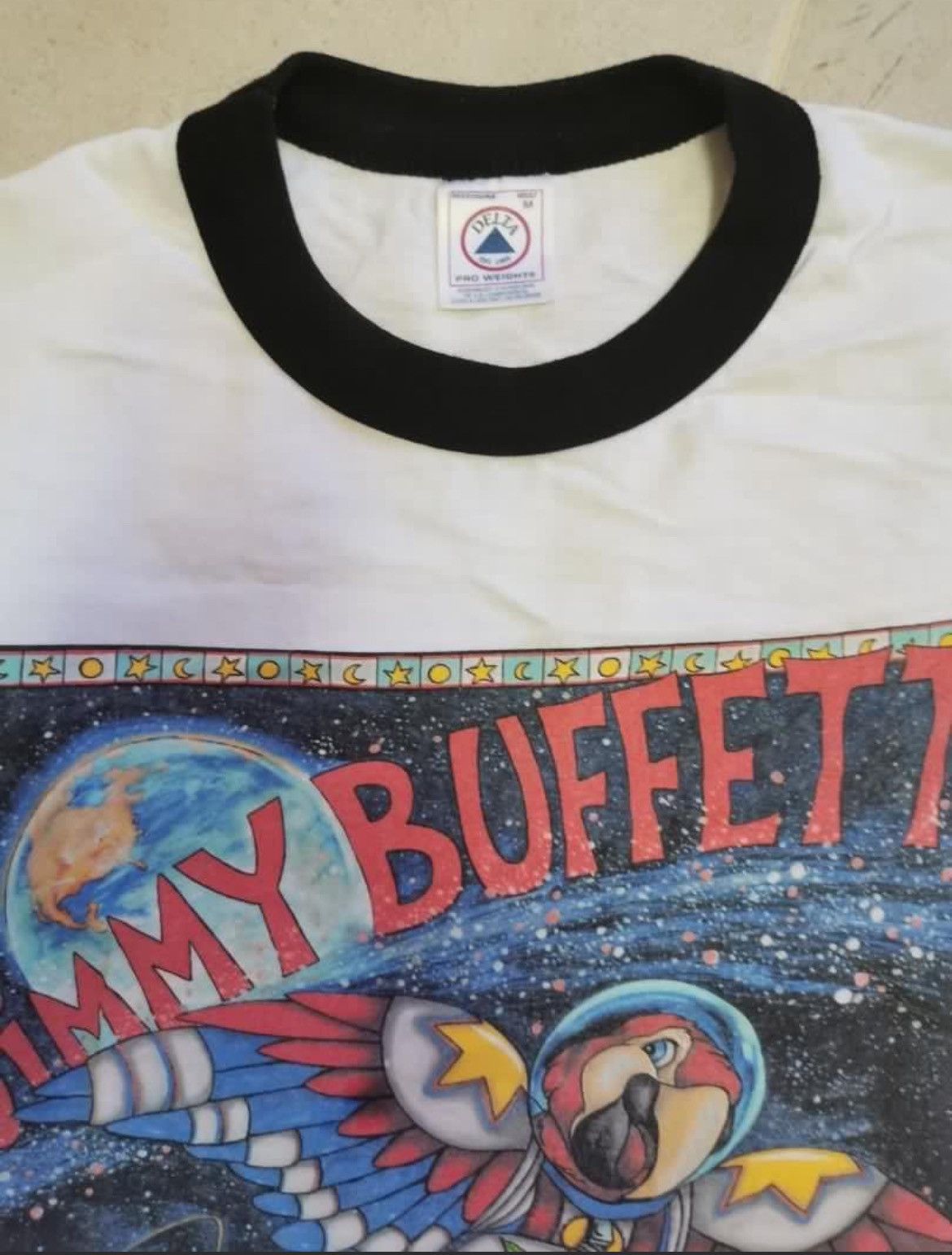 Band Tees × Vintage Vintage Ringer Band Jimmy Buffett Tour 1999 Size US L / EU 52-54 / 3 - 3 Thumbnail