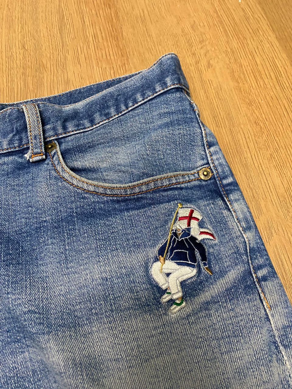 Japanese Brand Vintage Lupo Di Mare Sina Cova Patch Work Distress Denim Size US 36 / EU 52 - 11 Thumbnail