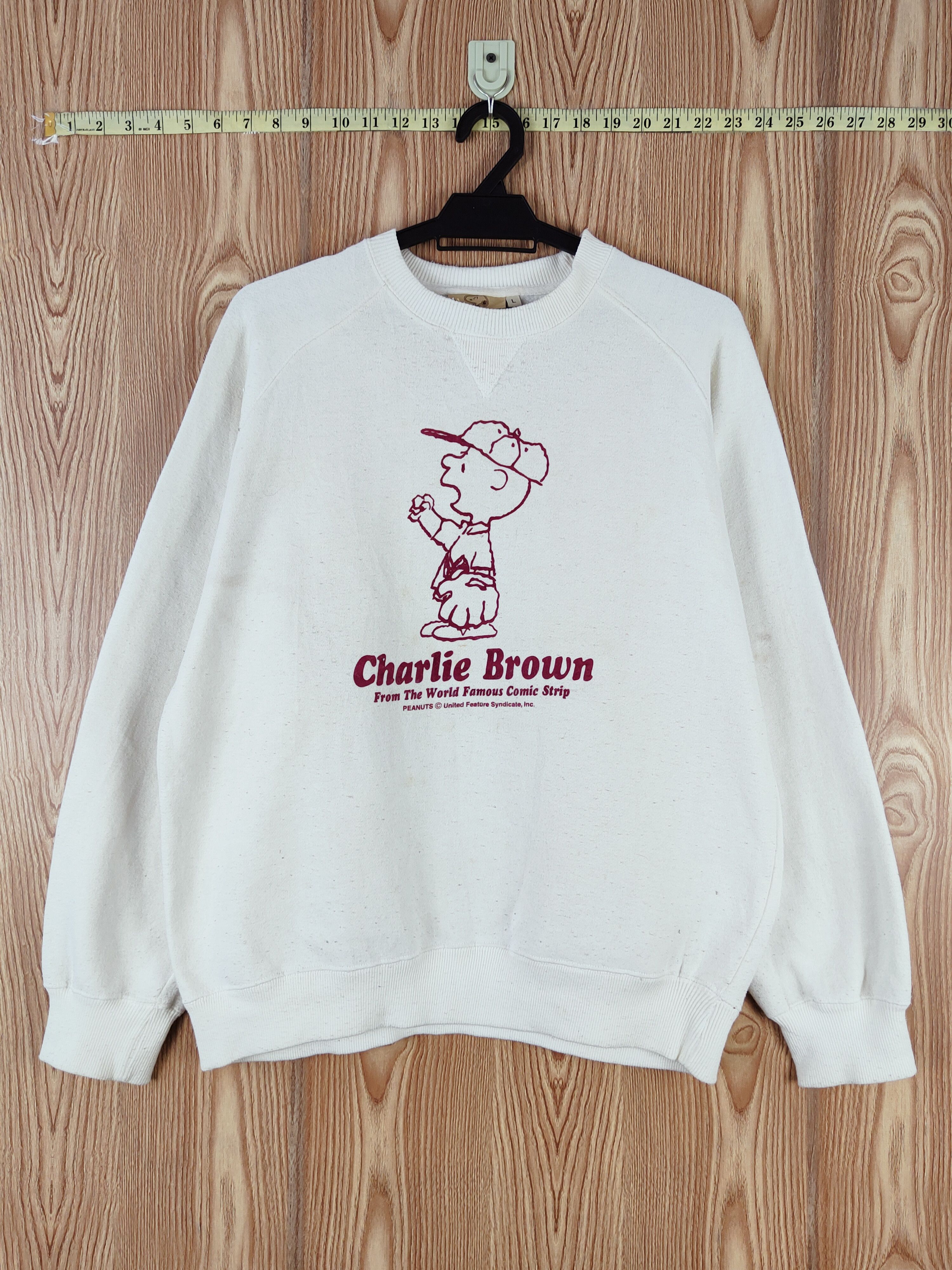Japanese Brand × Peanuts × Vintage Peanuts White Charlie Brown Sweatshirts #W575 Size US L / EU 52-54 / 3 - 1 Thumbnail