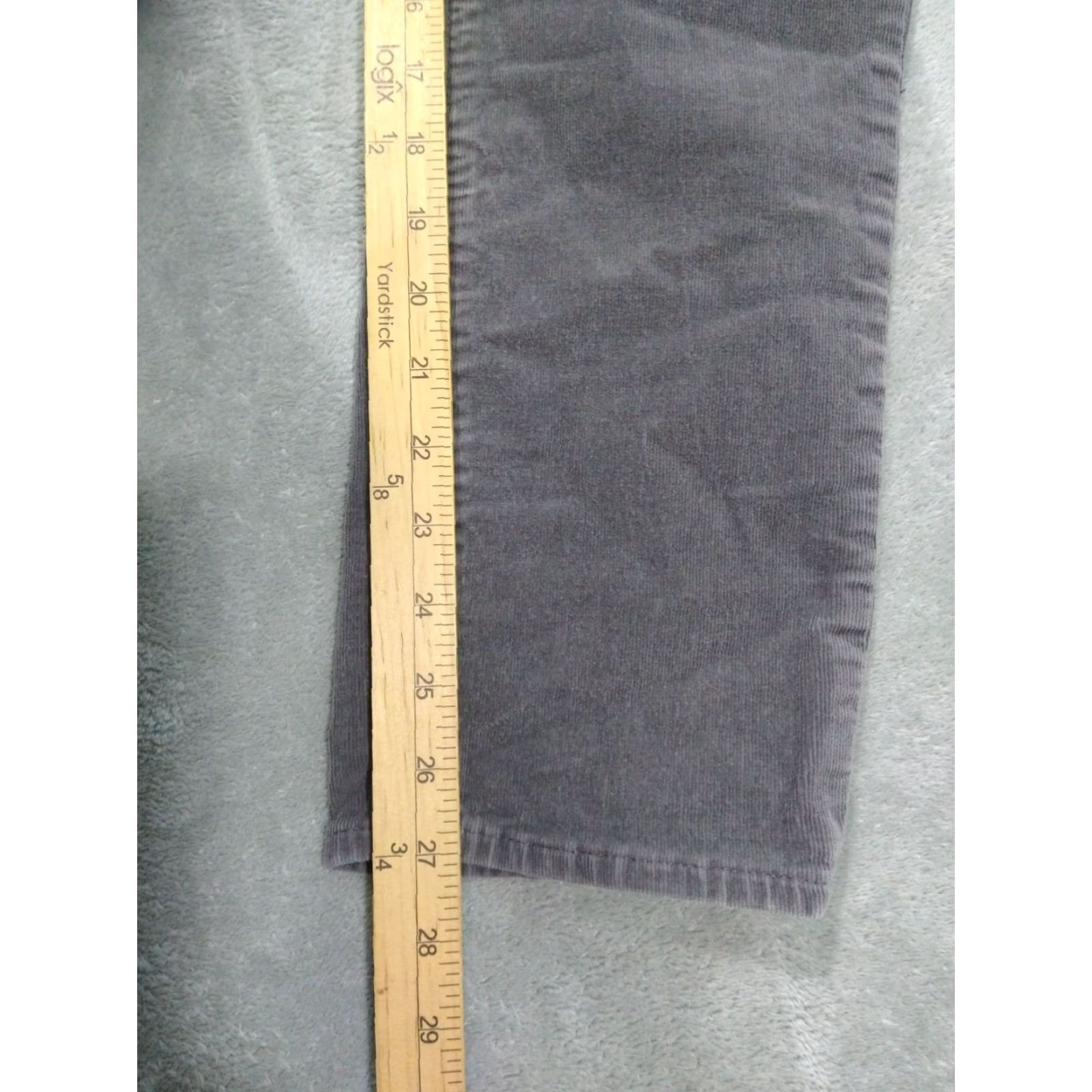 NYDJ NYDJ Pants Womens 6 Gray Corduroy Mid Rise Stretch Girlfriend Chino Size 28" / US 6 / IT 42 - 5 Thumbnail