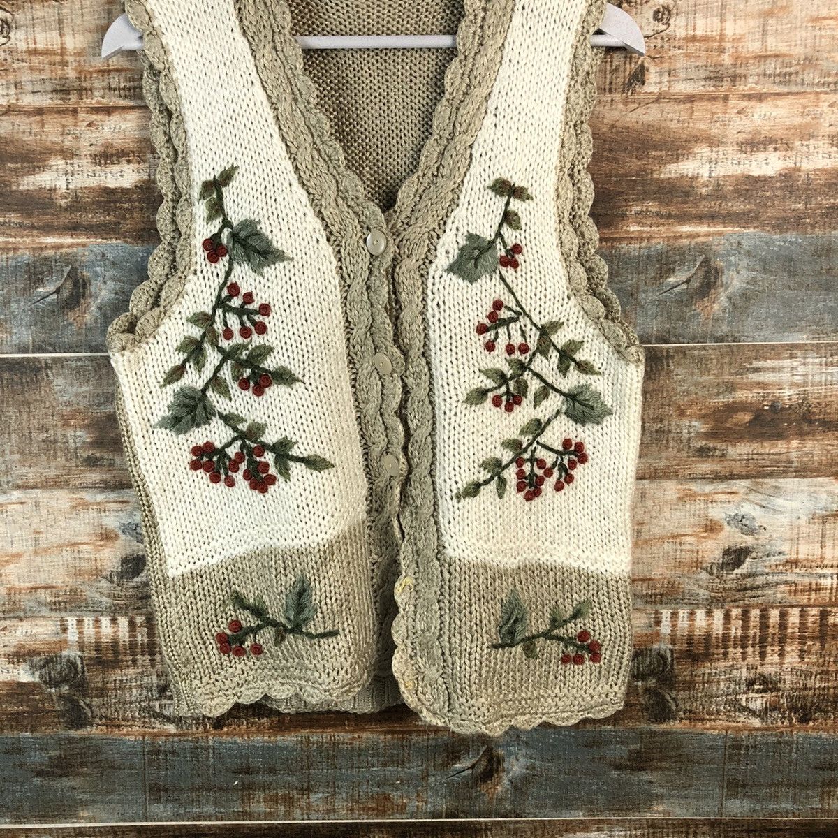 Homespun Knitwear × Japanese Brand Japan handmade Brown Vest Knitwear #A1948 Size M / US 6-8 / IT 42-44 - 3 Thumbnail