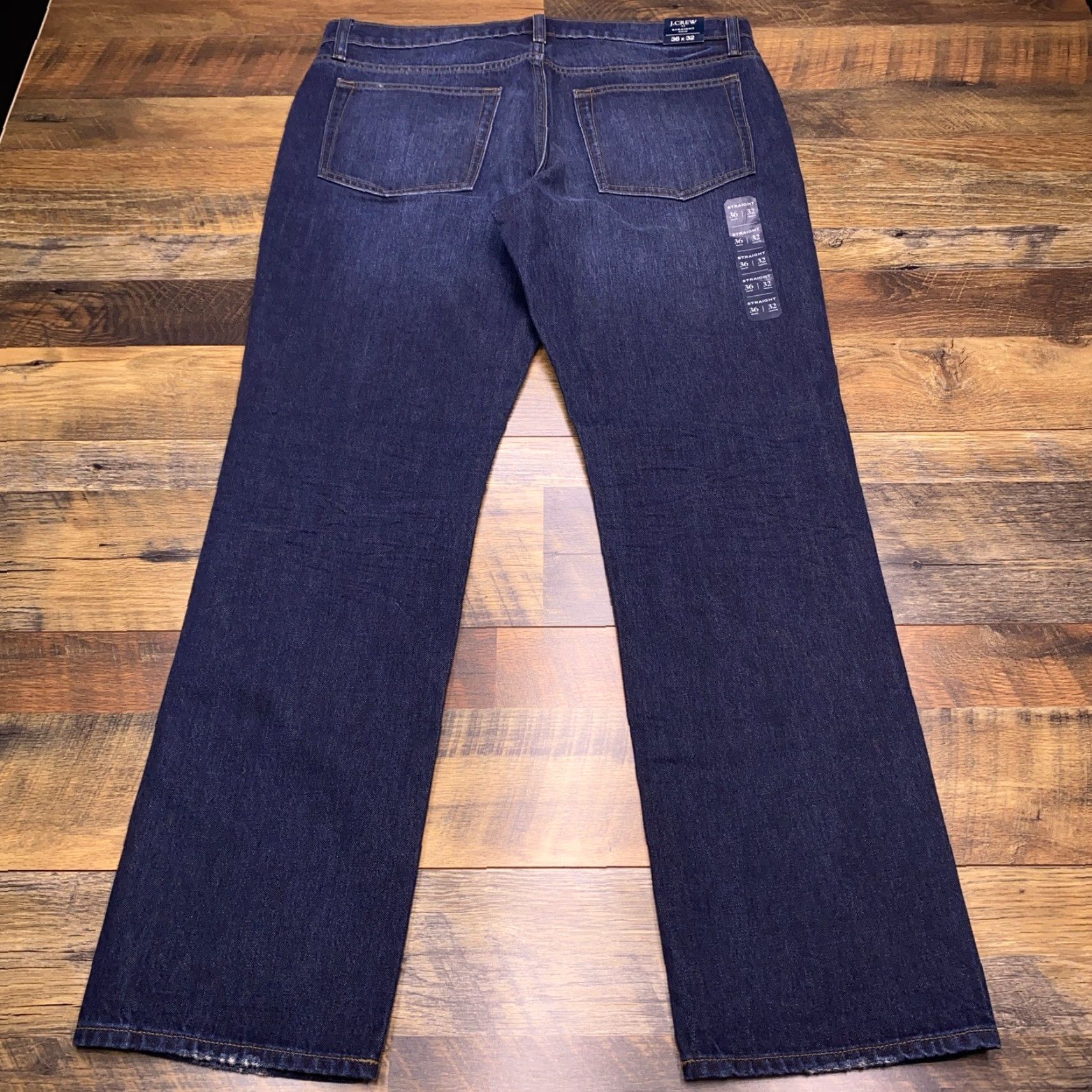 J.Crew J.CREW Jeans Straight Denim 36x32 Mens Regular 5-Pocket Blue Dark Wash Bible Theme Modern Vintage No N/A Size US 36 / EU 52 - 3 Thumbnail