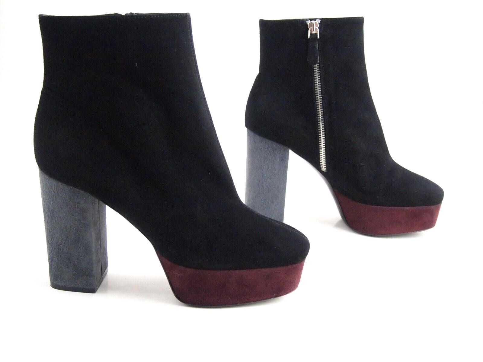 Designer Roberto Festa Platform Boots Black Suede Womens US 8 EU 38 Size US 8 / IT 38 - 4 Thumbnail