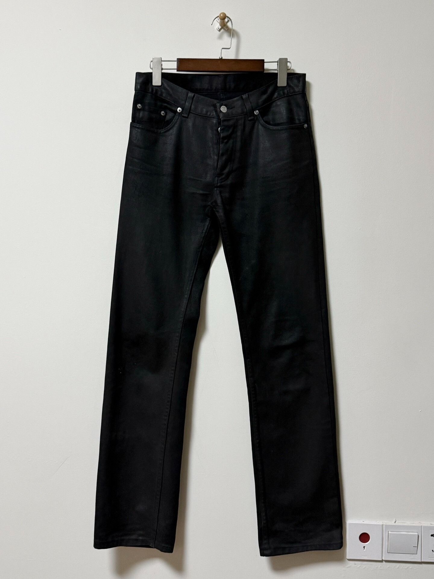 Helmut Lang Helmut Lang 1998 AW Waxed Jeans Size US 29 - 1 Thumbnail