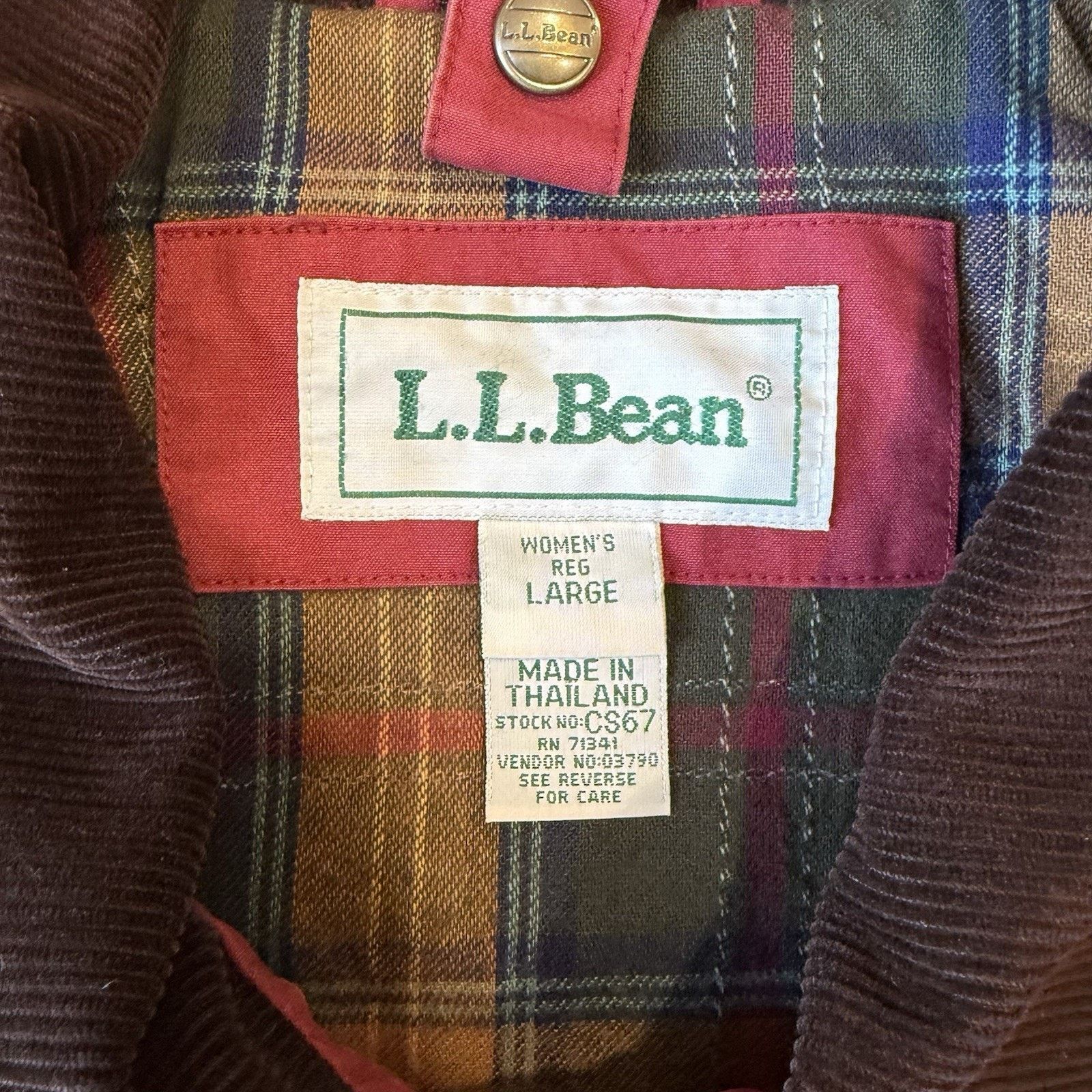 L.L. Bean LL Bean Chore Coat Women's Large Red Long Full Zip Heavy Size L / US 10 / IT 46 - 8 Thumbnail